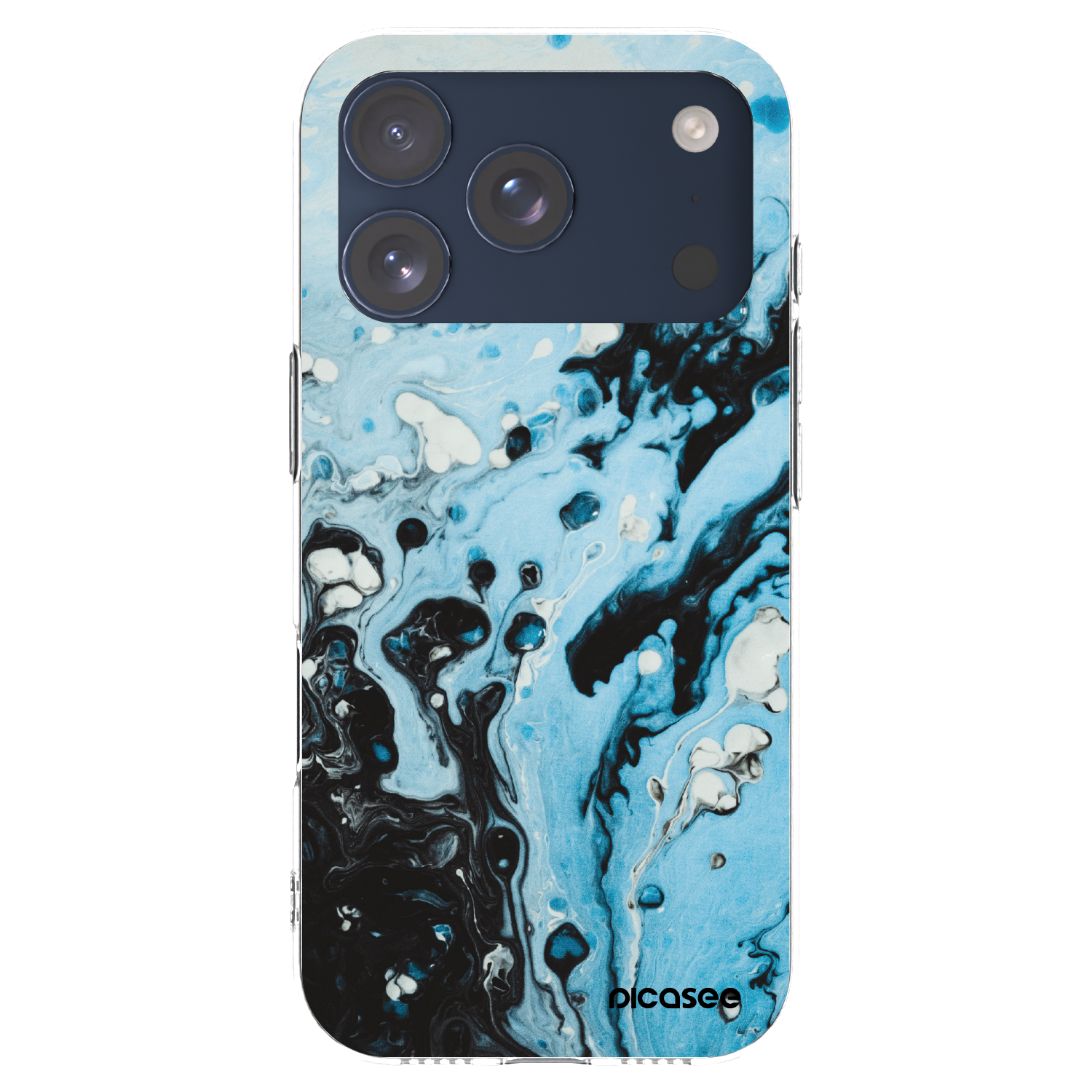 Picasee silikonski prozorni ovitek za Apple iPhone 17 Pro - Organic blue