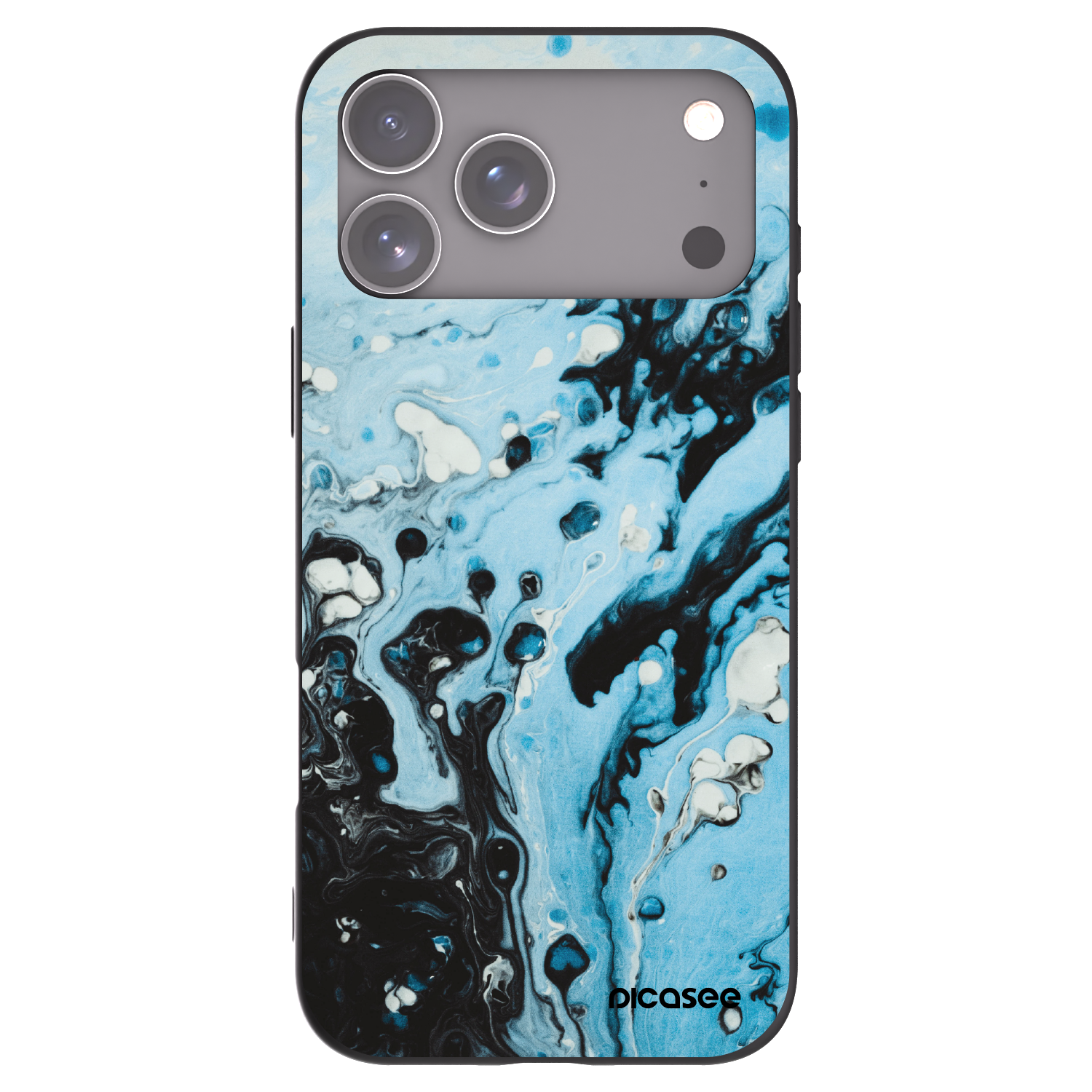 Picasee silikonski črni ovitek za Apple iPhone 17 Pro Max - Organic blue
