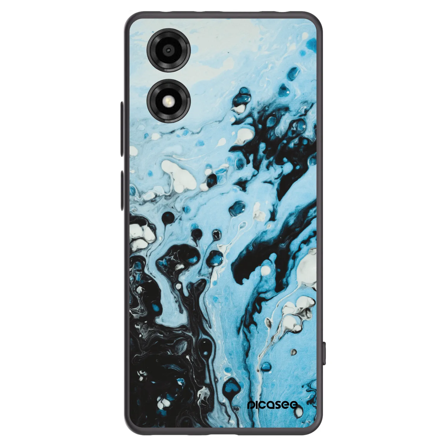 Picasee silikonski črni ovitek za Motorola Moto E14 - Organic blue