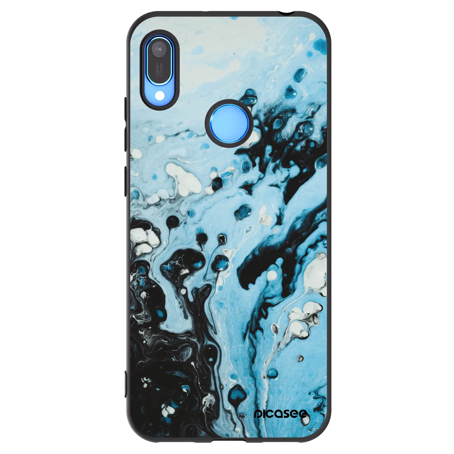 Picasee silikonski črni ovitek za Huawei Y6 2019 - Organic blue