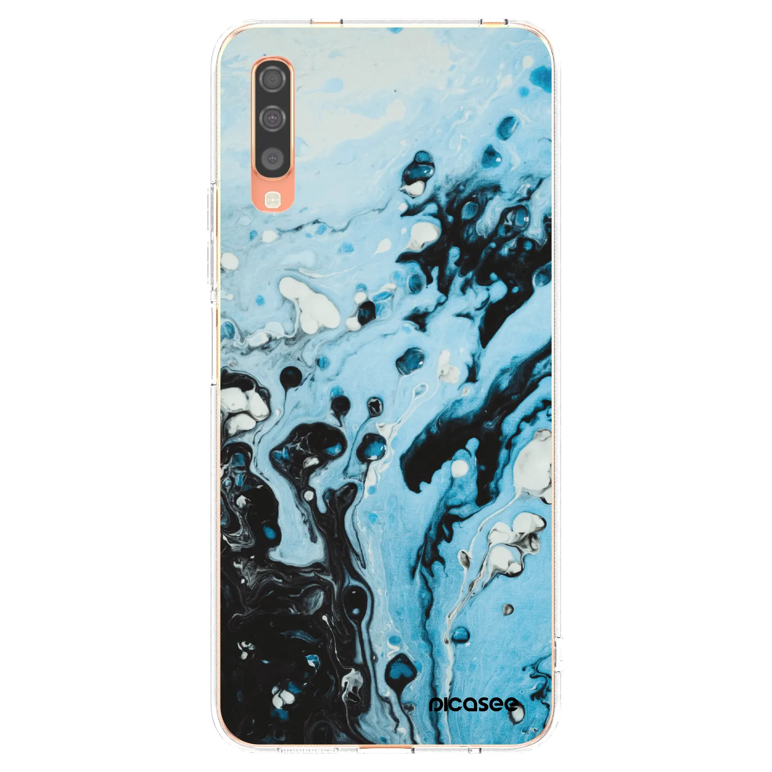 Picasee silikonski prozorni ovitek za Samsung Galaxy A70 A705F - Organic blue