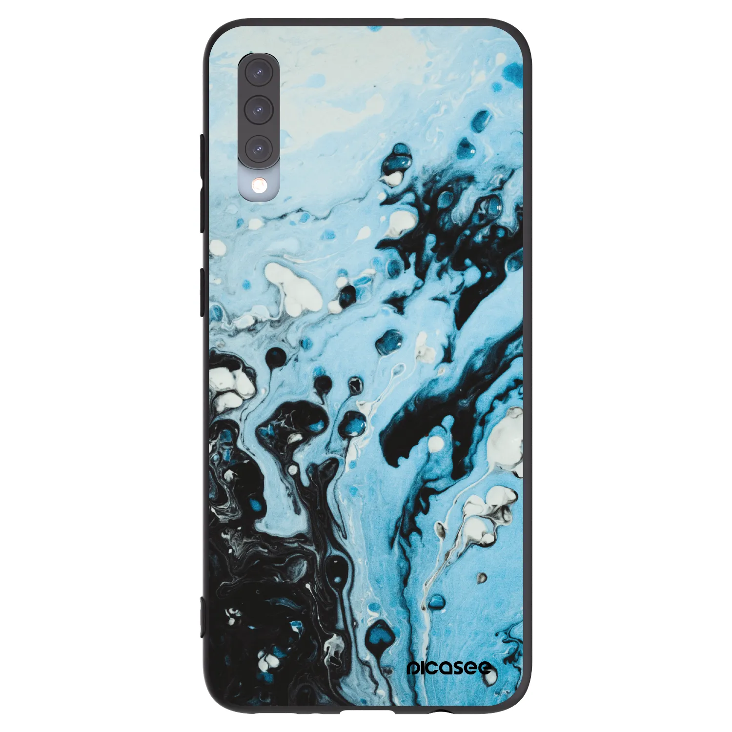 Picasee silikonski črni ovitek za Samsung Galaxy A70 A705F - Organic blue
