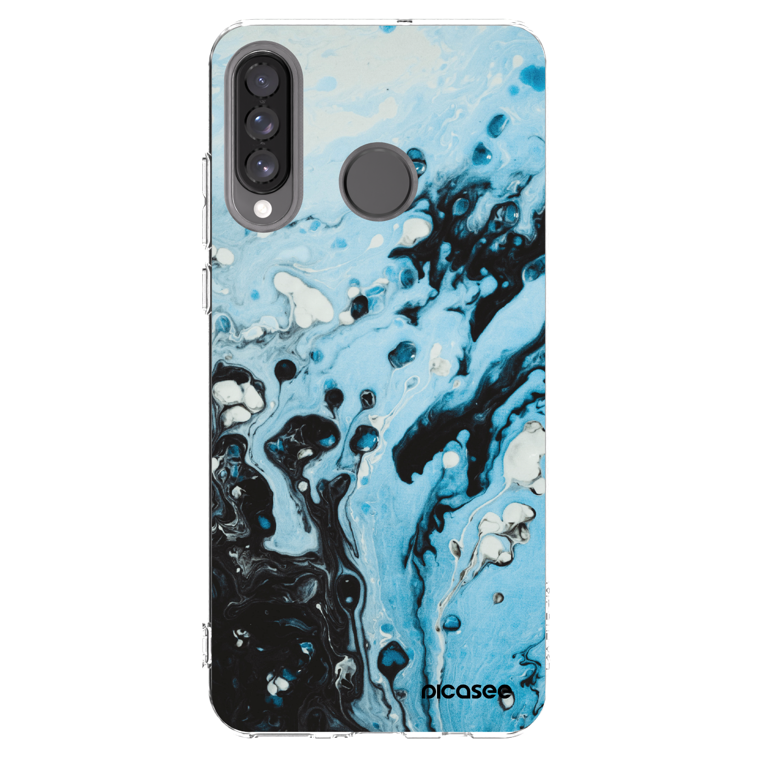 Picasee silikonski prozorni ovitek za Huawei P30 Lite - Organic blue