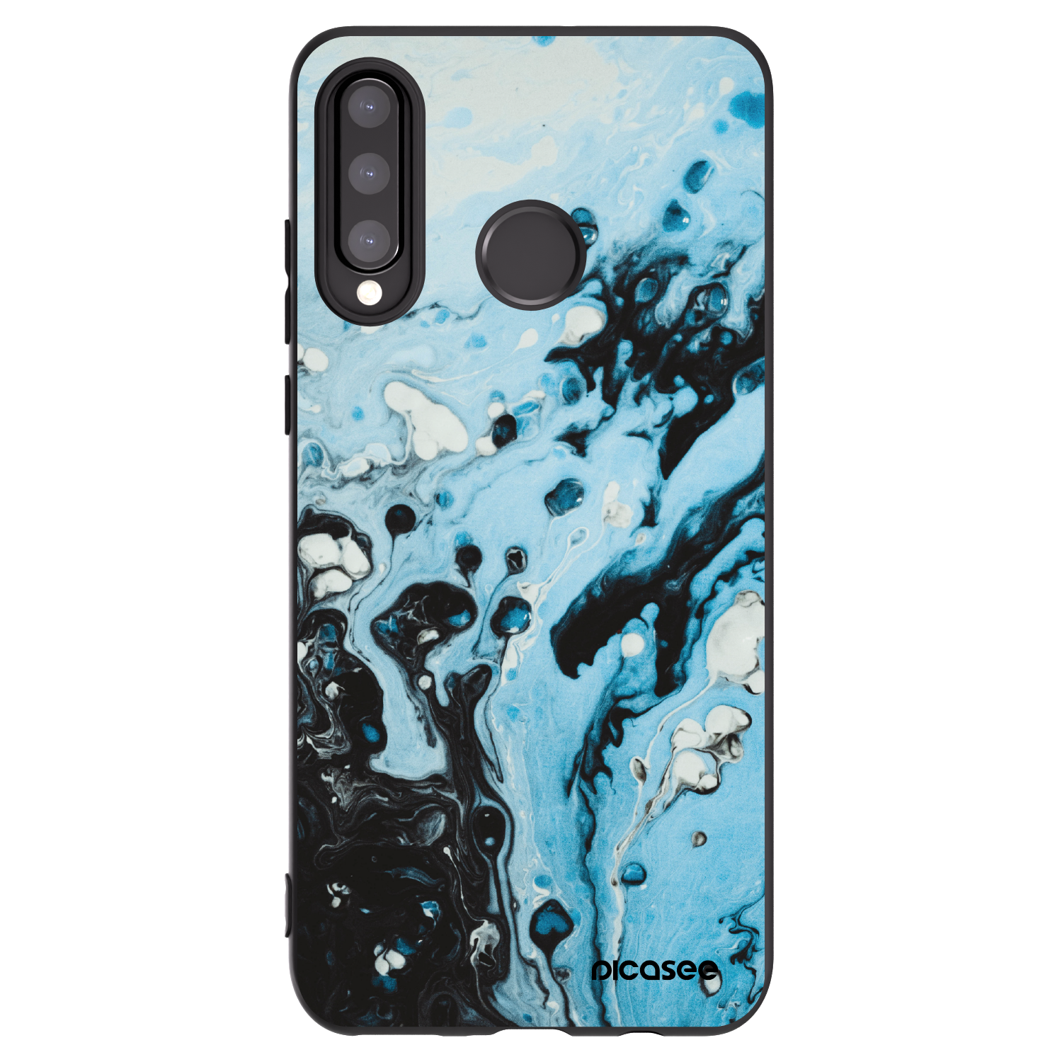 Picasee silikonski črni ovitek za Huawei P30 Lite - Organic blue