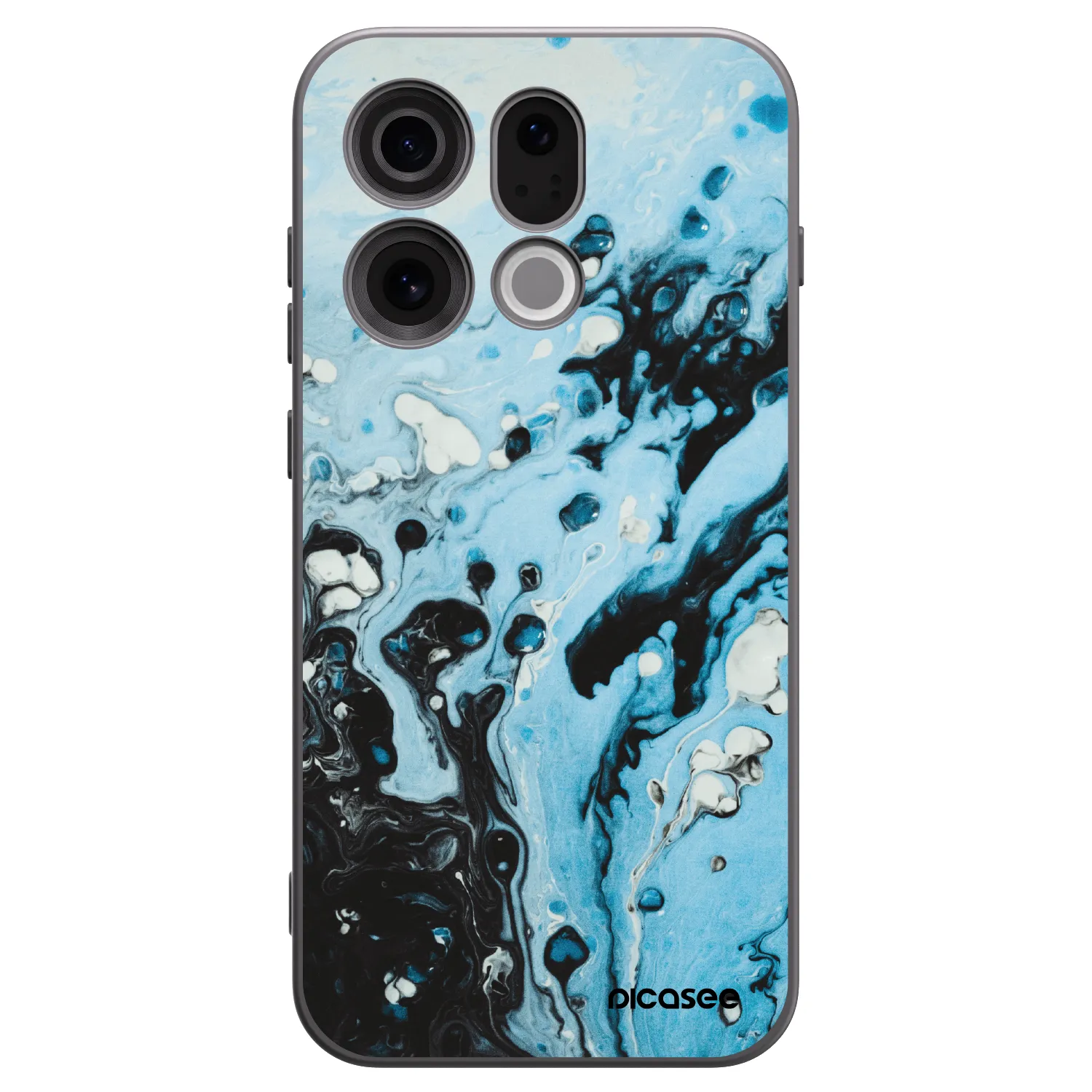 Picasee silikonski črni ovitek za OPPO Find X9 - Organic blue