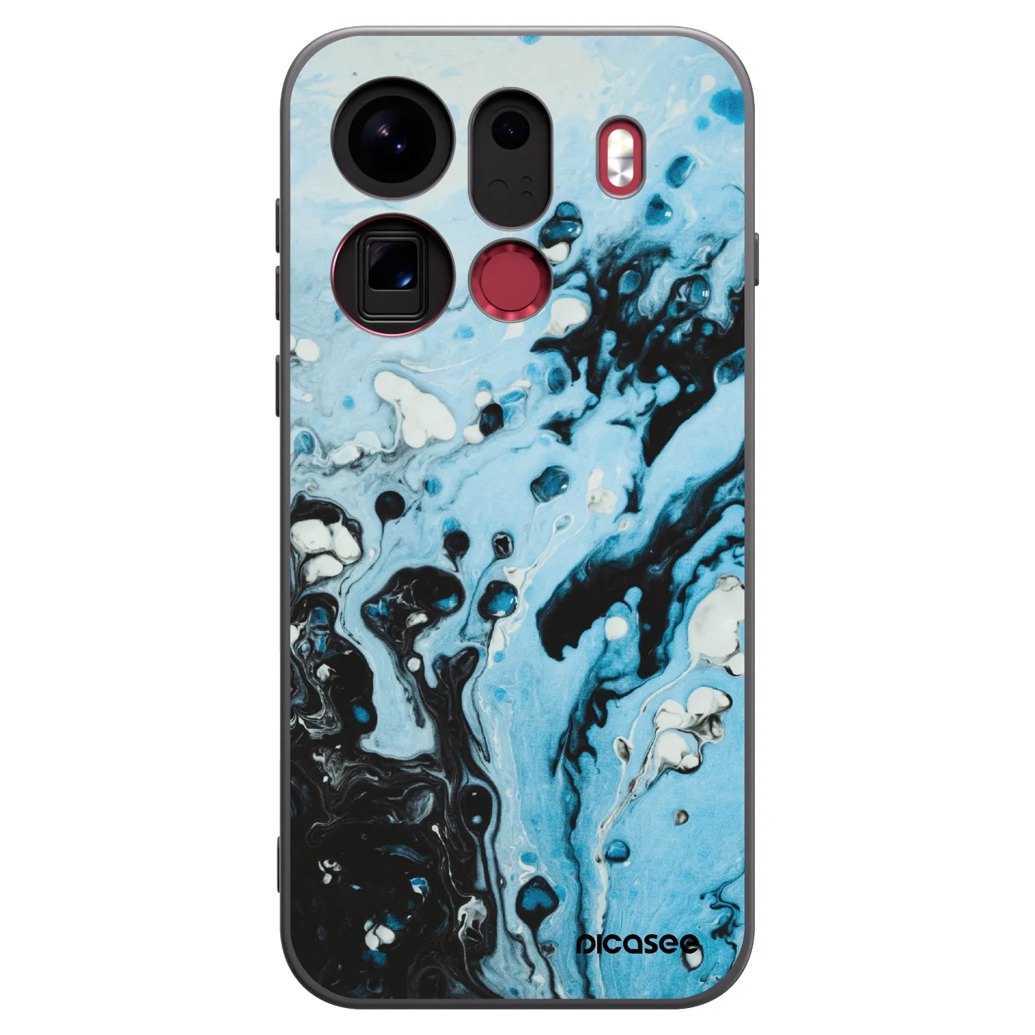 Picasee silikonski črni ovitek za OPPO Find X9 Pro - Organic blue