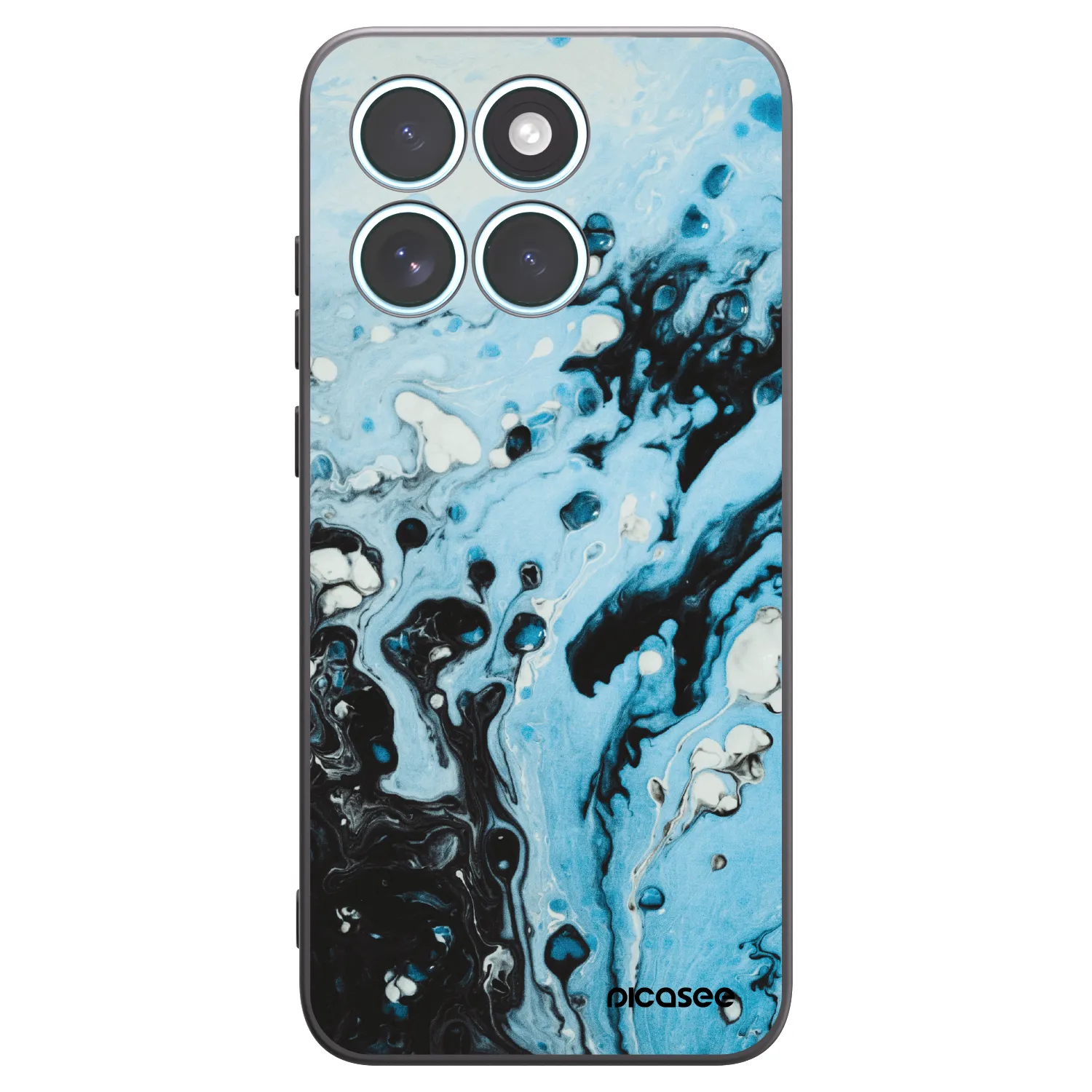 Picasee silikonski črni ovitek za Motorola Edge 70 Fusion - Organic blue