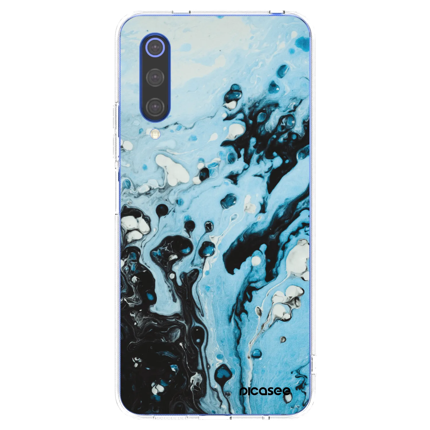 Picasee silikonski prozorni ovitek za Xiaomi Mi 9 SE - Organic blue