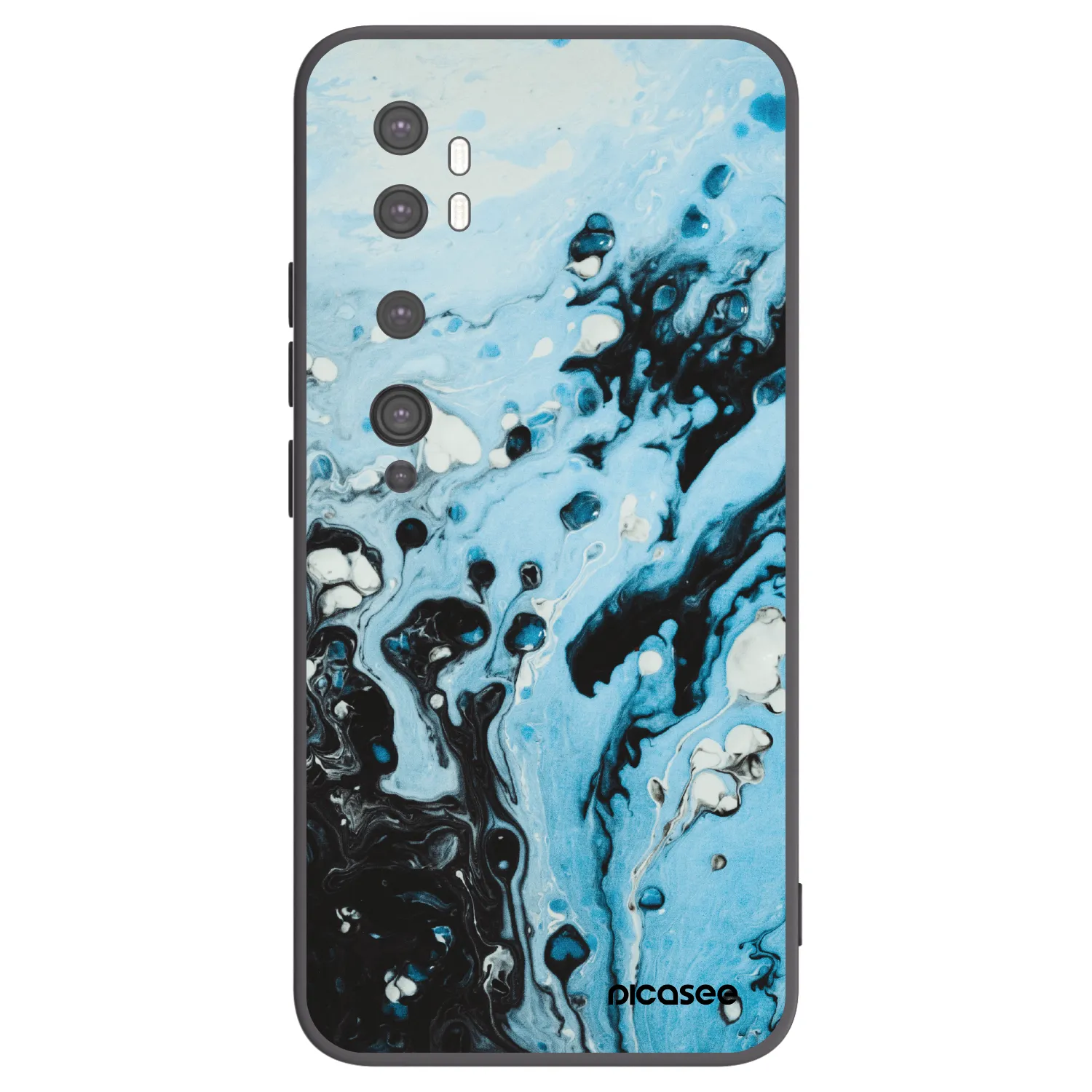 Picasee silikonski črni ovitek za Xiaomi Mi Note 10 (Pro) - Organic blue