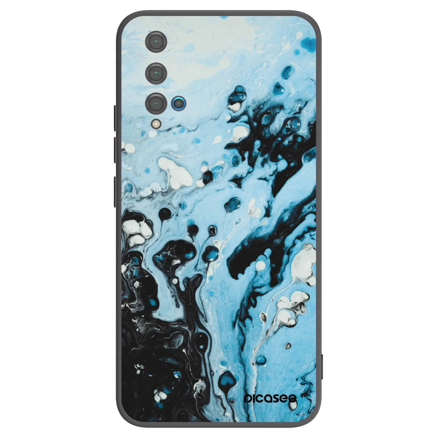Picasee silikonski črni ovitek za Huawei Nova 5T - Organic blue