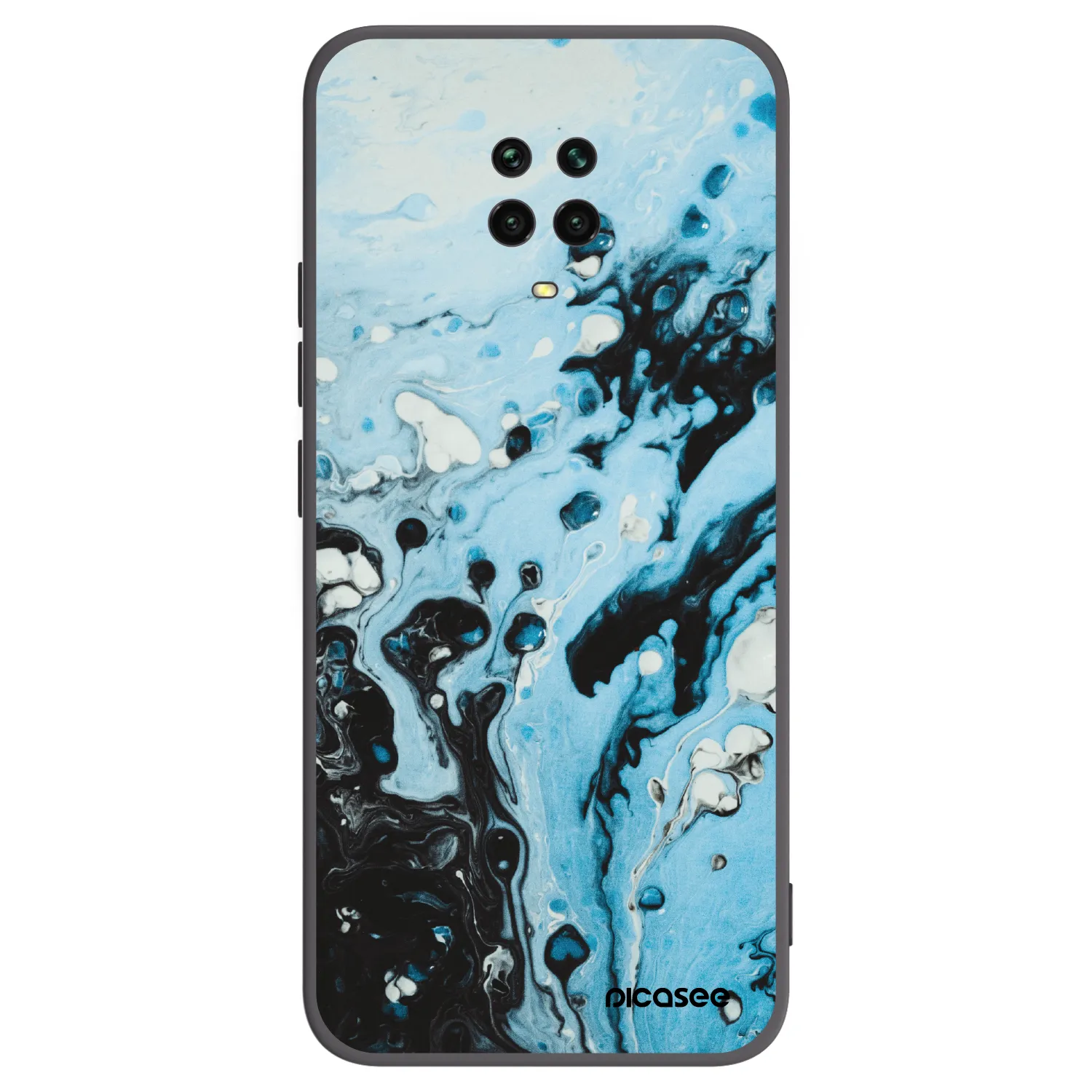 Picasee silikonski črni ovitek za Xiaomi Redmi Note 9 Pro - Organic blue