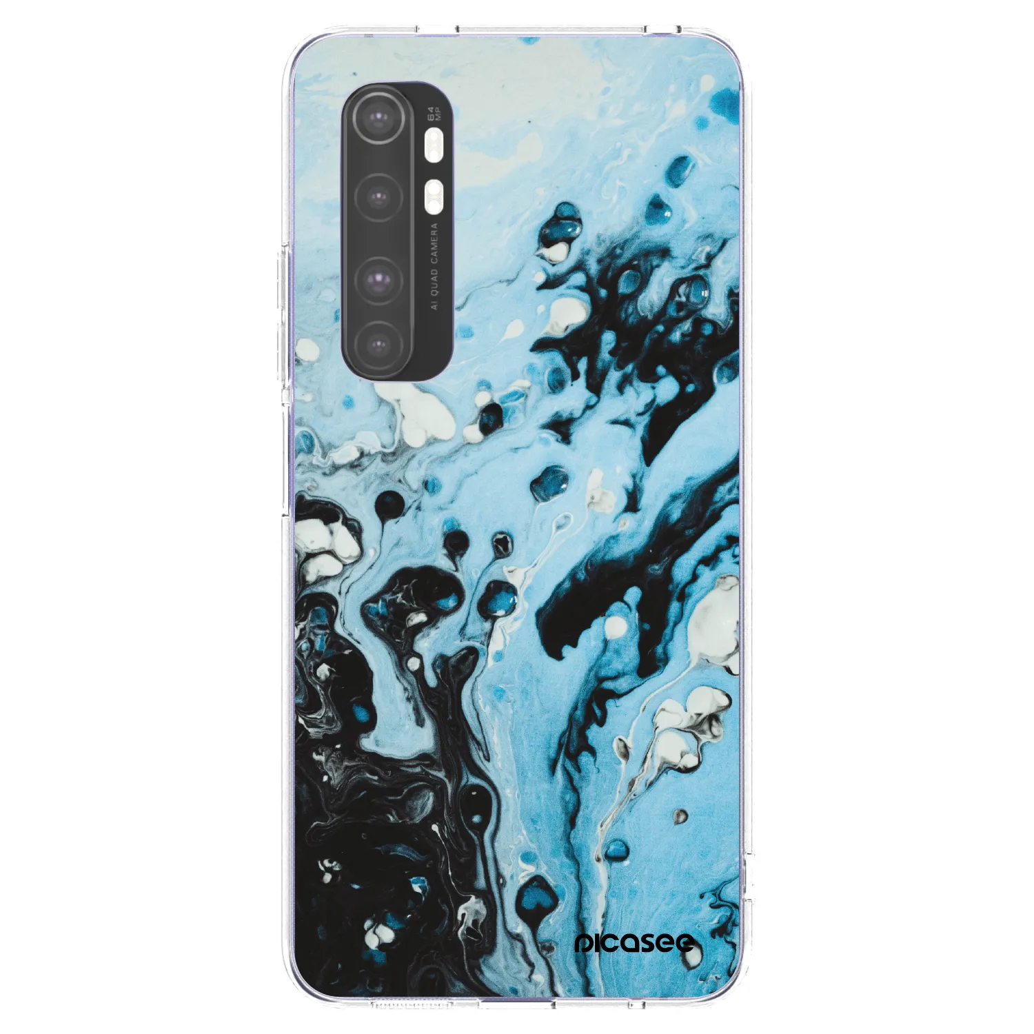 Picasee silikonski prozorni ovitek za Xiaomi Mi Note 10 Lite - Organic blue