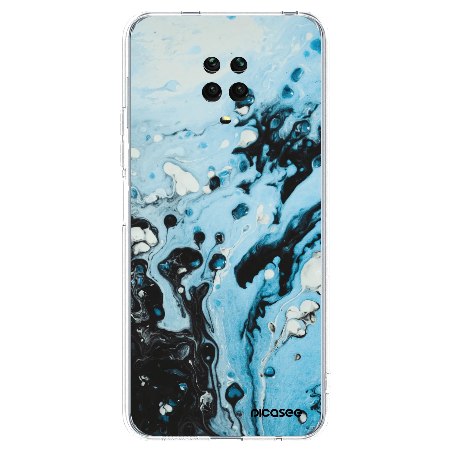 Picasee silikonski prozorni ovitek za Xiaomi Redmi Note 9S - Organic blue