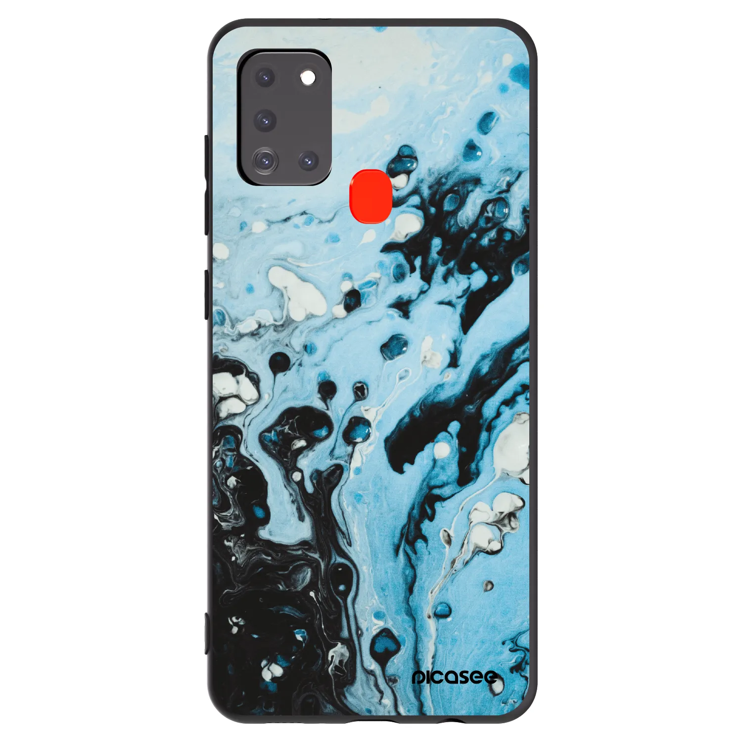Picasee silikonski črni ovitek za Samsung Galaxy A21s - Organic blue