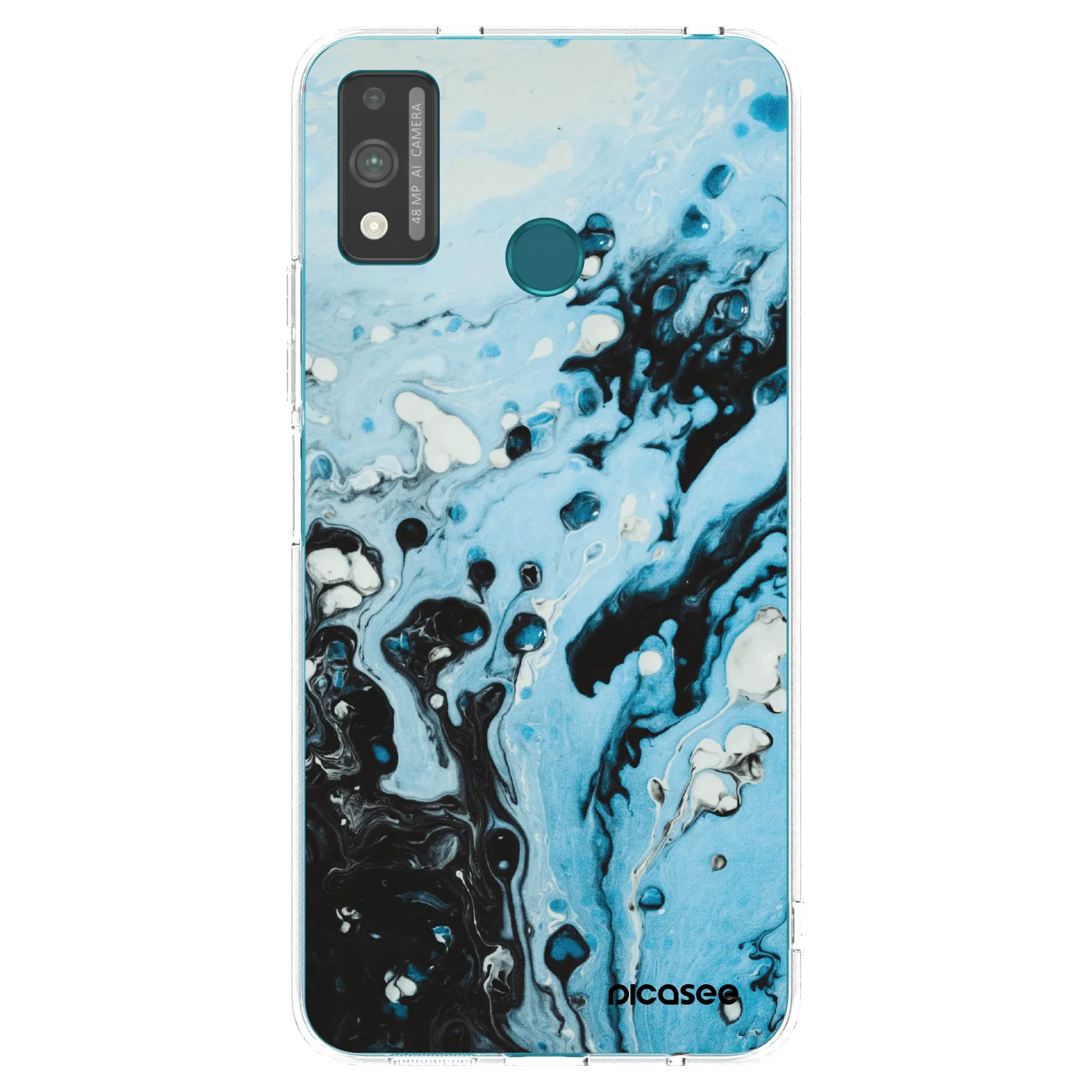 Picasee silikonski prozorni ovitek za Honor 9X Lite - Organic blue