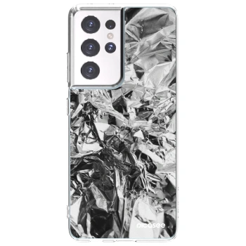 Picasee silikonski prozorni ovitek za Samsung Galaxy S21 Ultra 5G G998B - Chrome