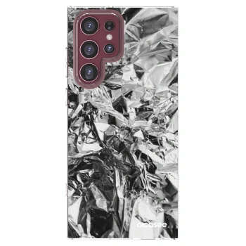 Picasee silikonski prozorni ovitek za Samsung Galaxy S22 Ultra 5G - Chrome