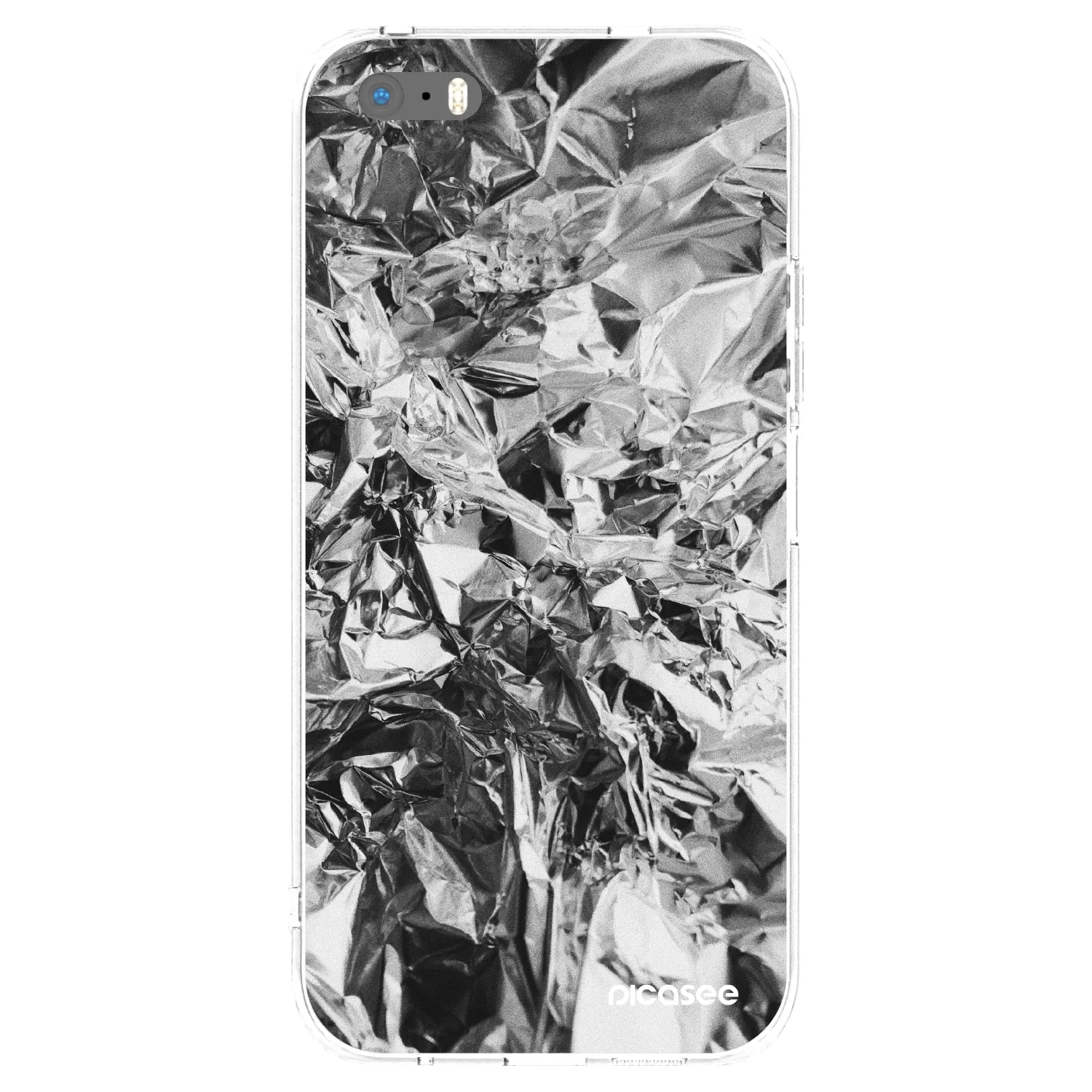 Picasee silikonski prozorni ovitek za Apple iPhone 5/5S/SE - Chrome