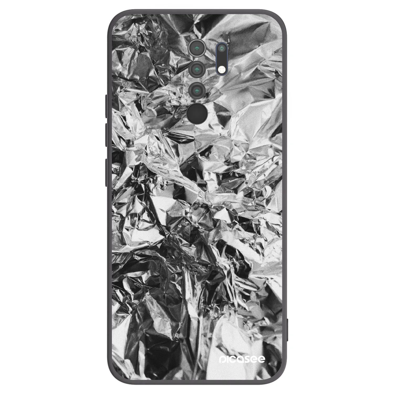 Picasee silikonski črni ovitek za Xiaomi Redmi 9 - Chrome