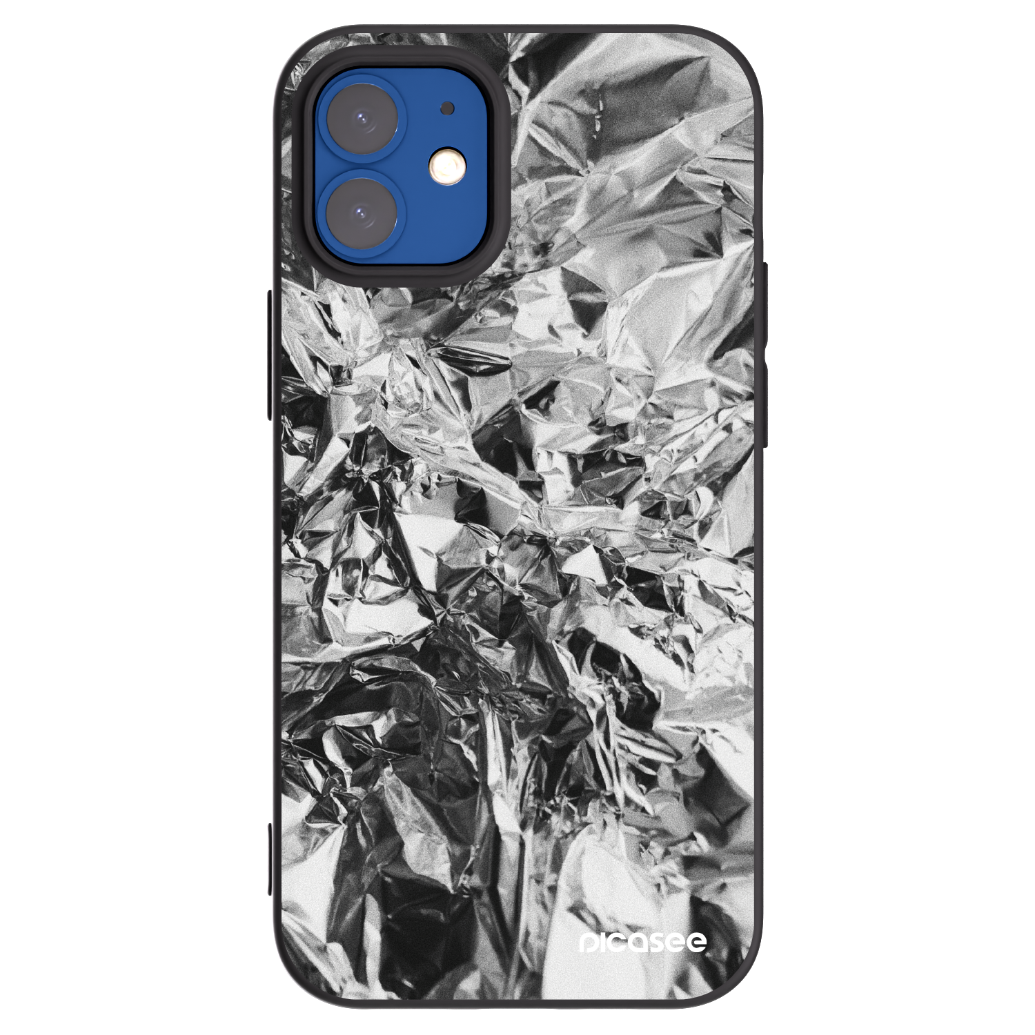 Picasee silikonski črni ovitek za Apple iPhone 12 mini - Chrome
