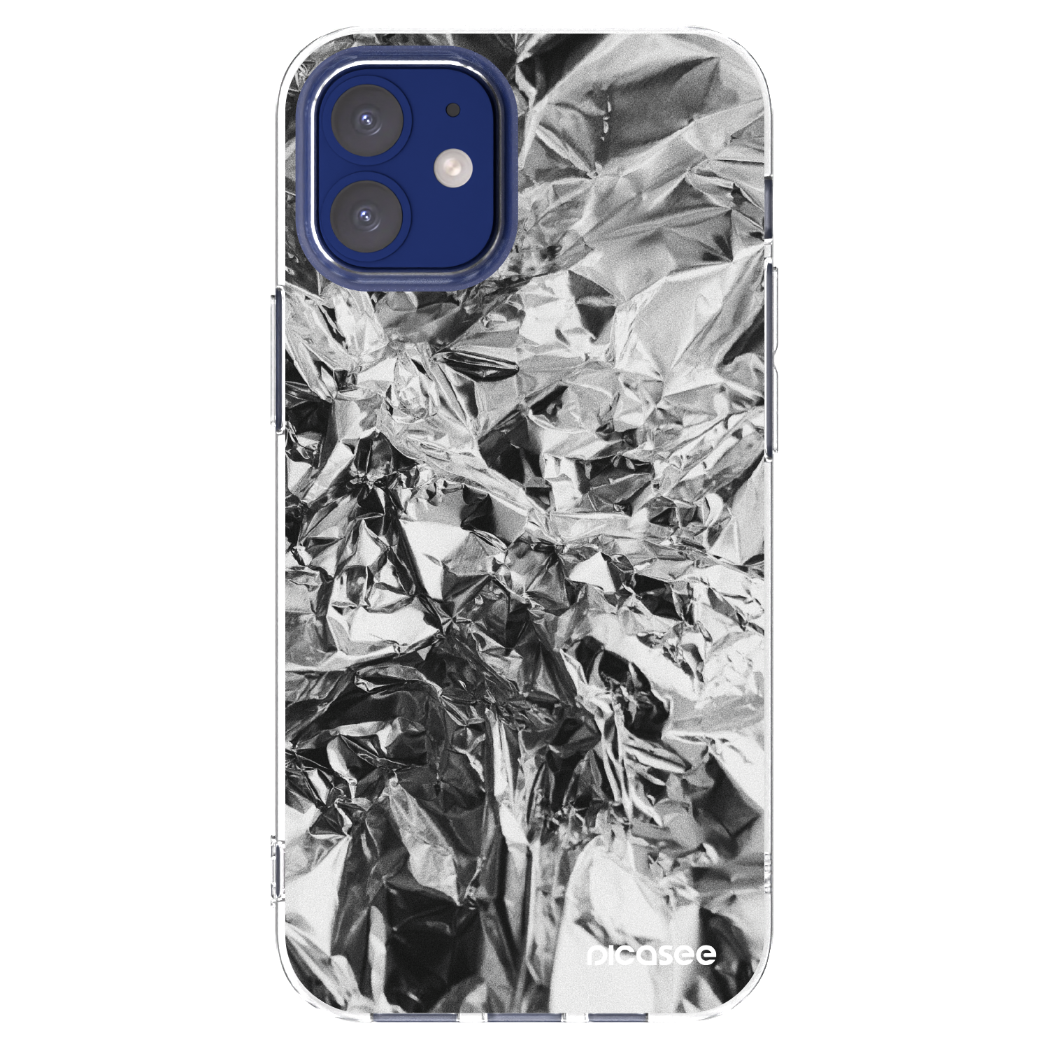 Picasee silikonski prozorni ovitek za Apple iPhone 12 mini - Chrome