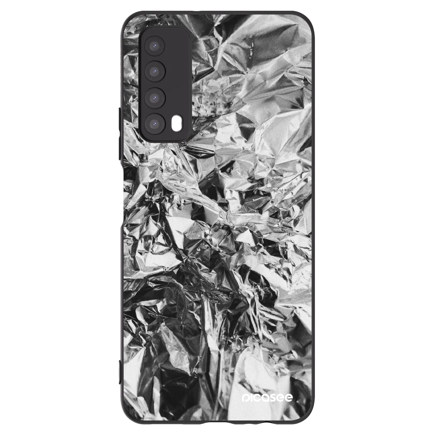 Picasee silikonski črni ovitek za Huawei P Smart 2021 - Chrome