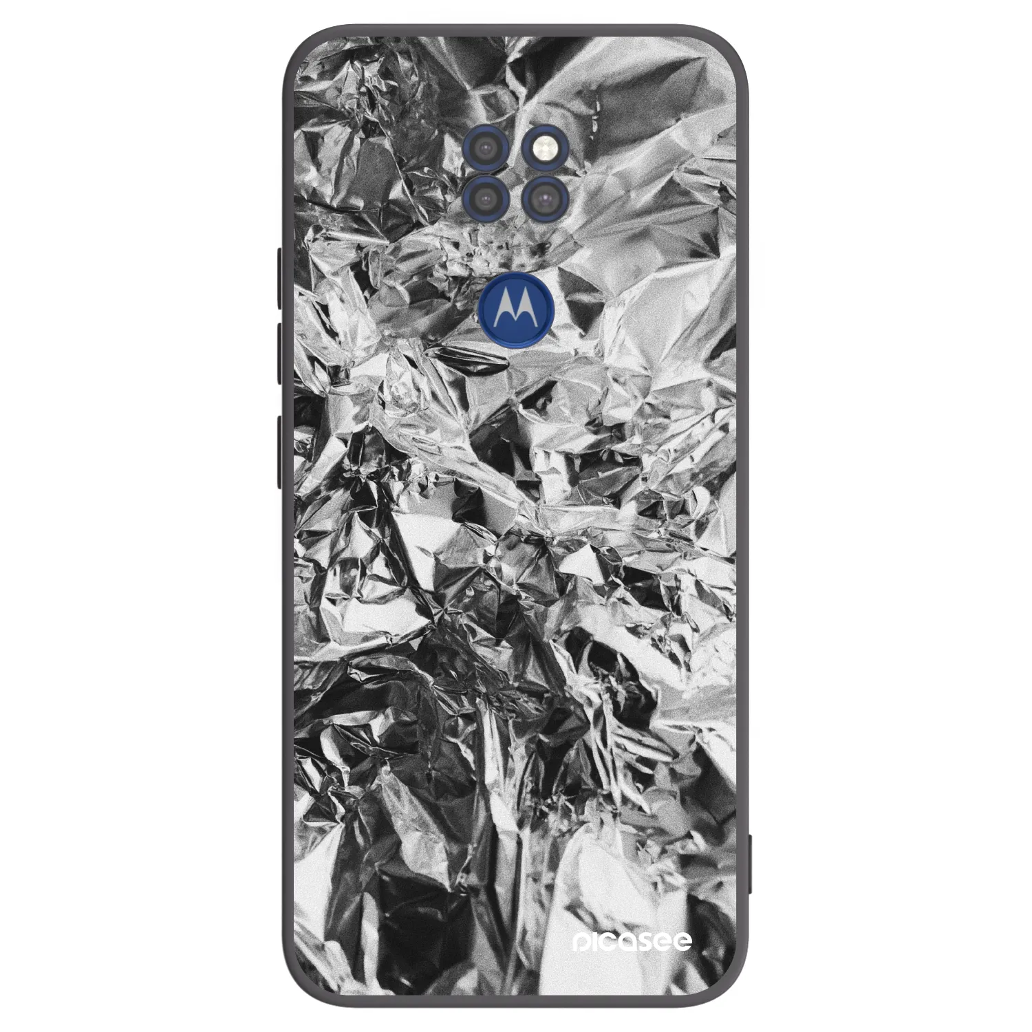 Picasee silikonski črni ovitek za Motorola Moto G9 Play - Chrome