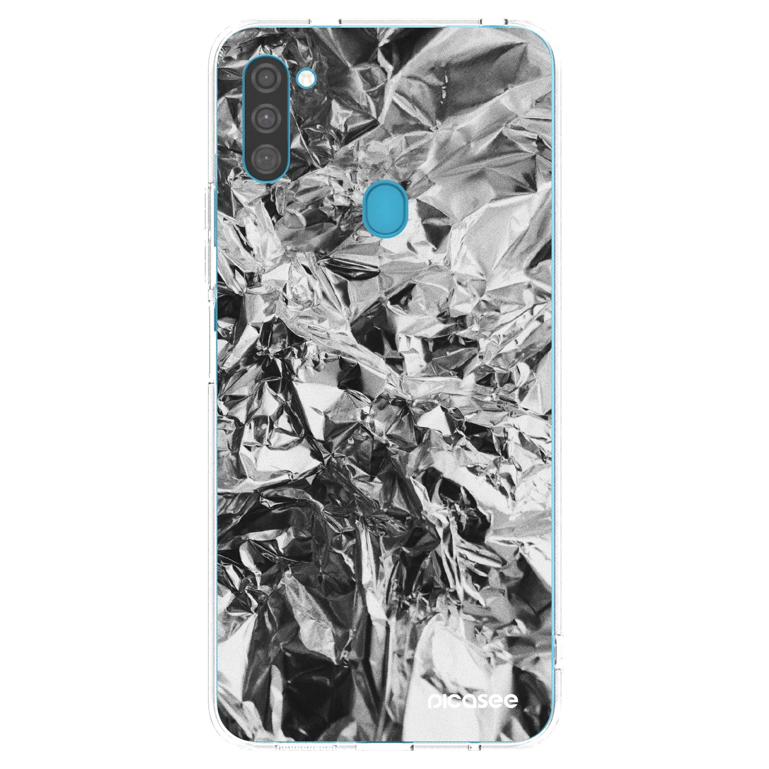 Picasee silikonski prozorni ovitek za Samsung Galaxy M11 - Chrome