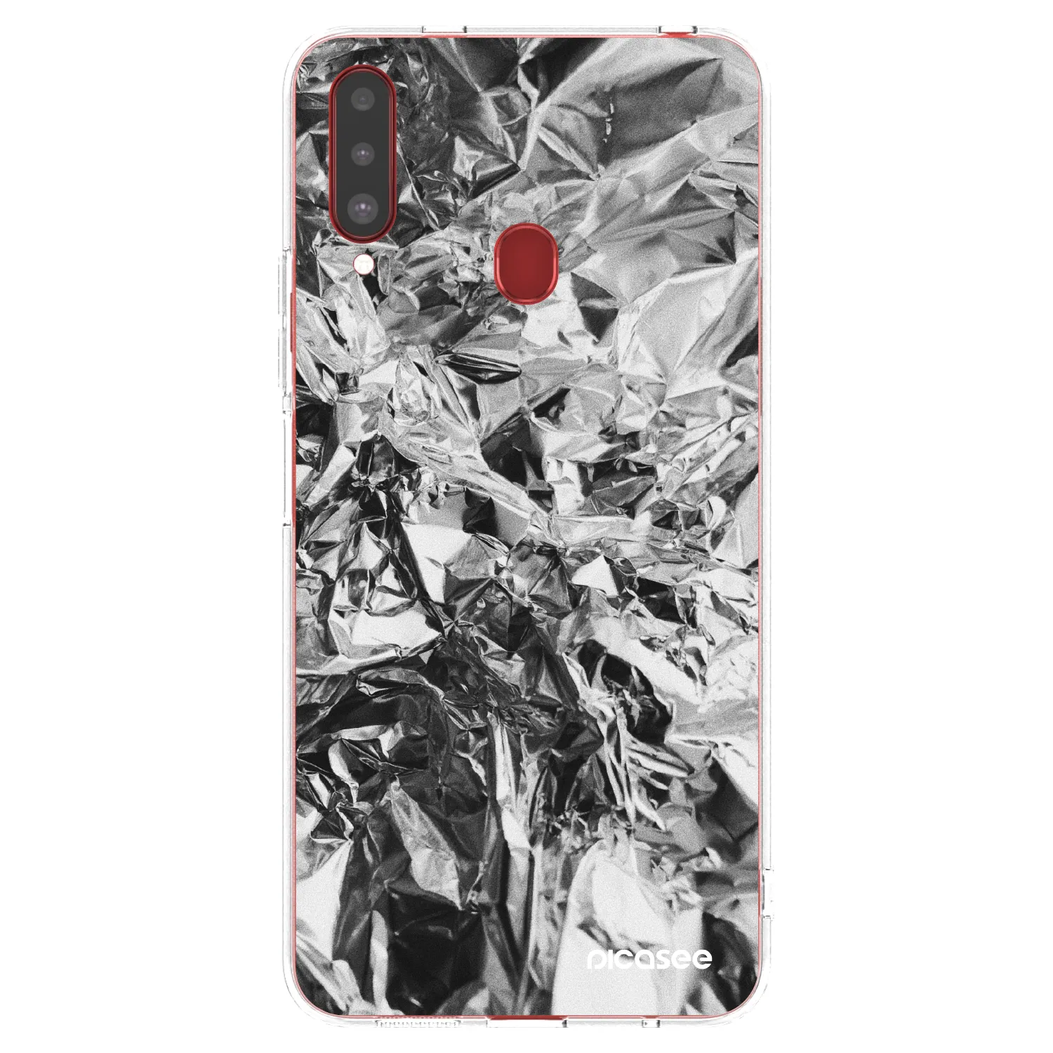 Picasee silikonski prozorni ovitek za Samsung Galaxy A20s - Chrome