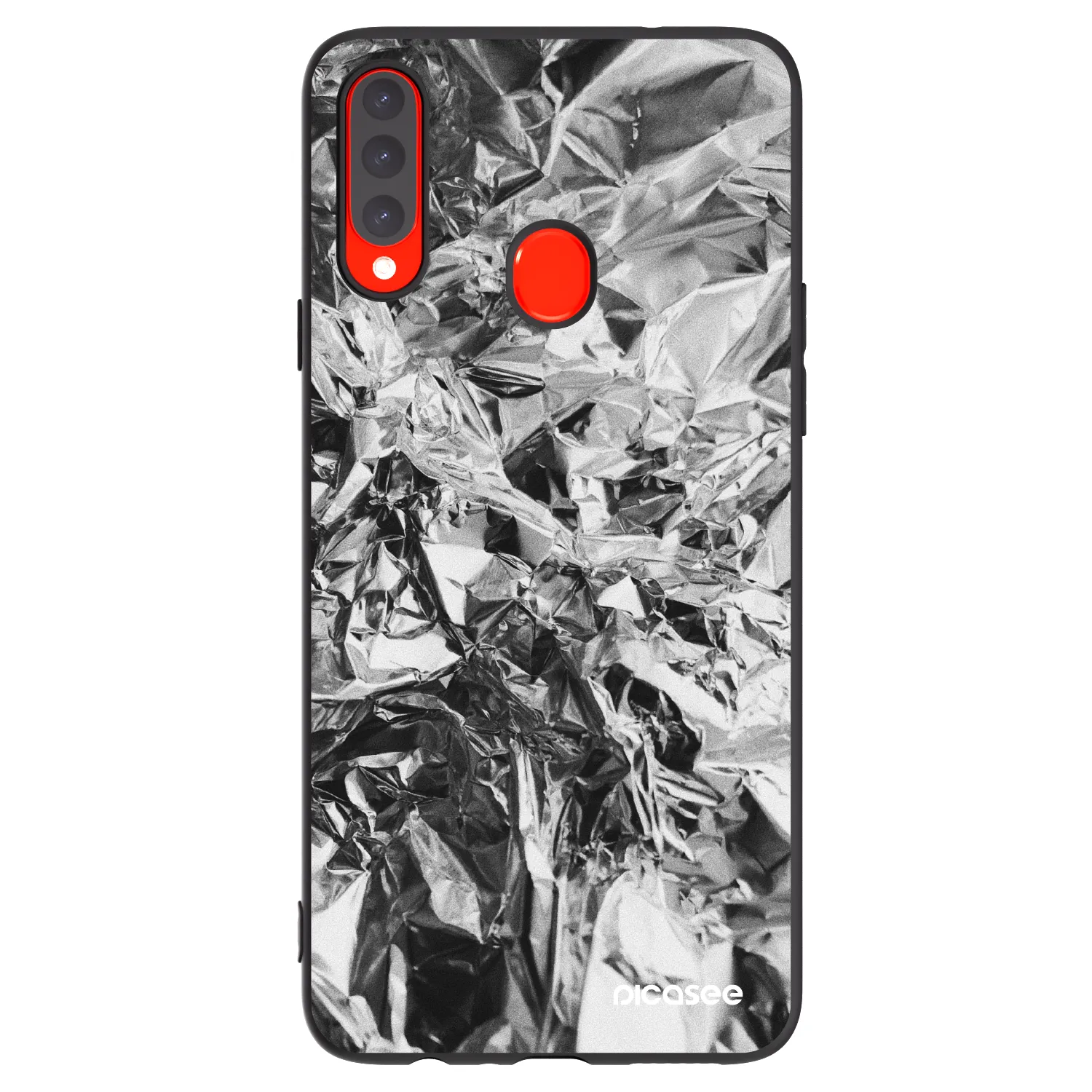 Picasee silikonski črni ovitek za Samsung Galaxy A20s - Chrome