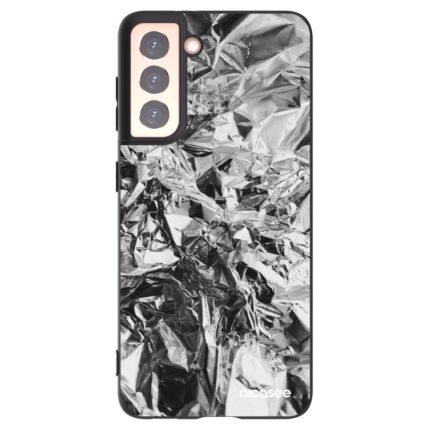 Picasee silikonski črni ovitek za Samsung Galaxy S21 5G G991B - Chrome