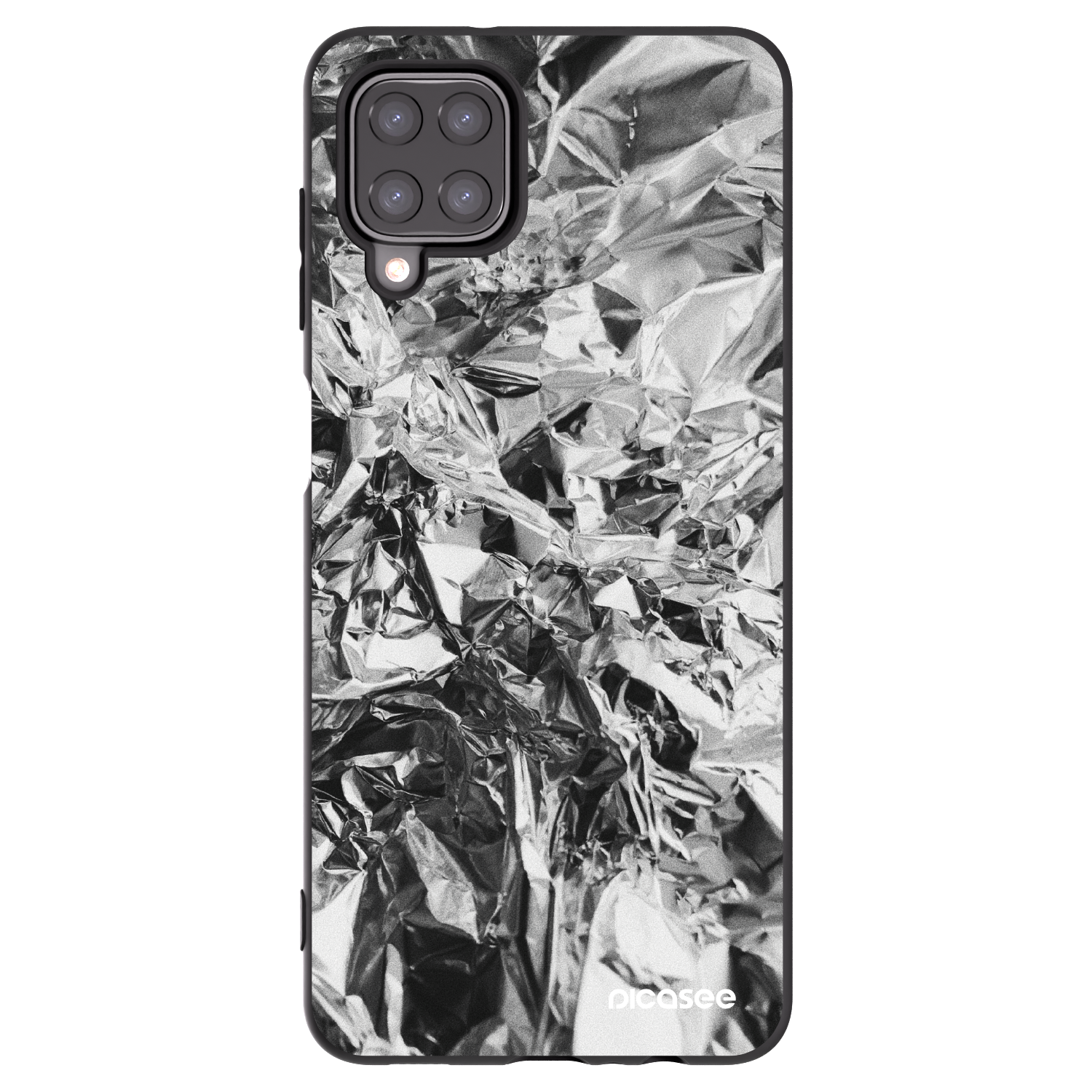 Picasee silikonski črni ovitek za Samsung Galaxy A12 A125F - Chrome