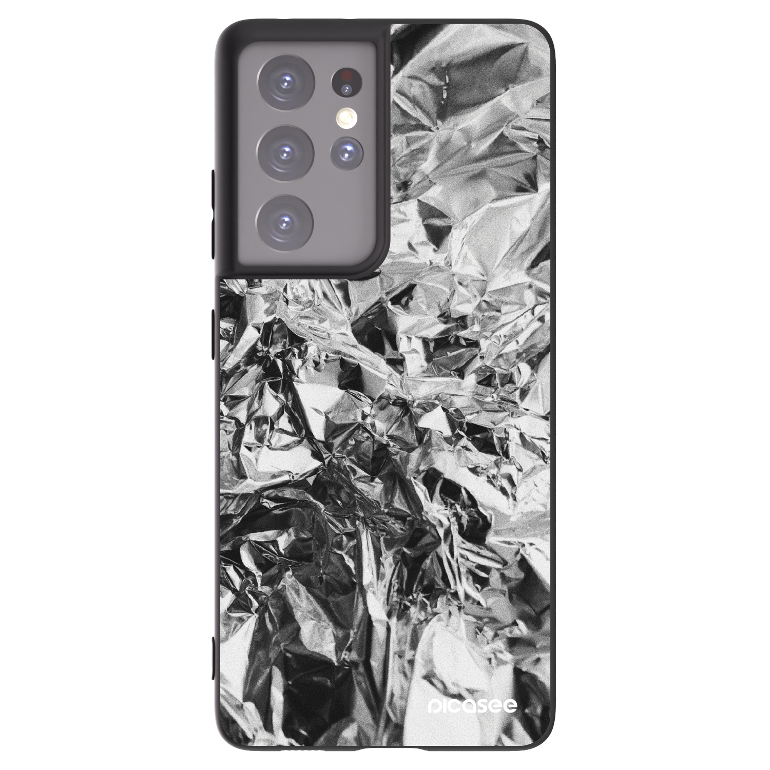 Picasee silikonski črni ovitek za Samsung Galaxy S21 Ultra 5G G998B - Chrome