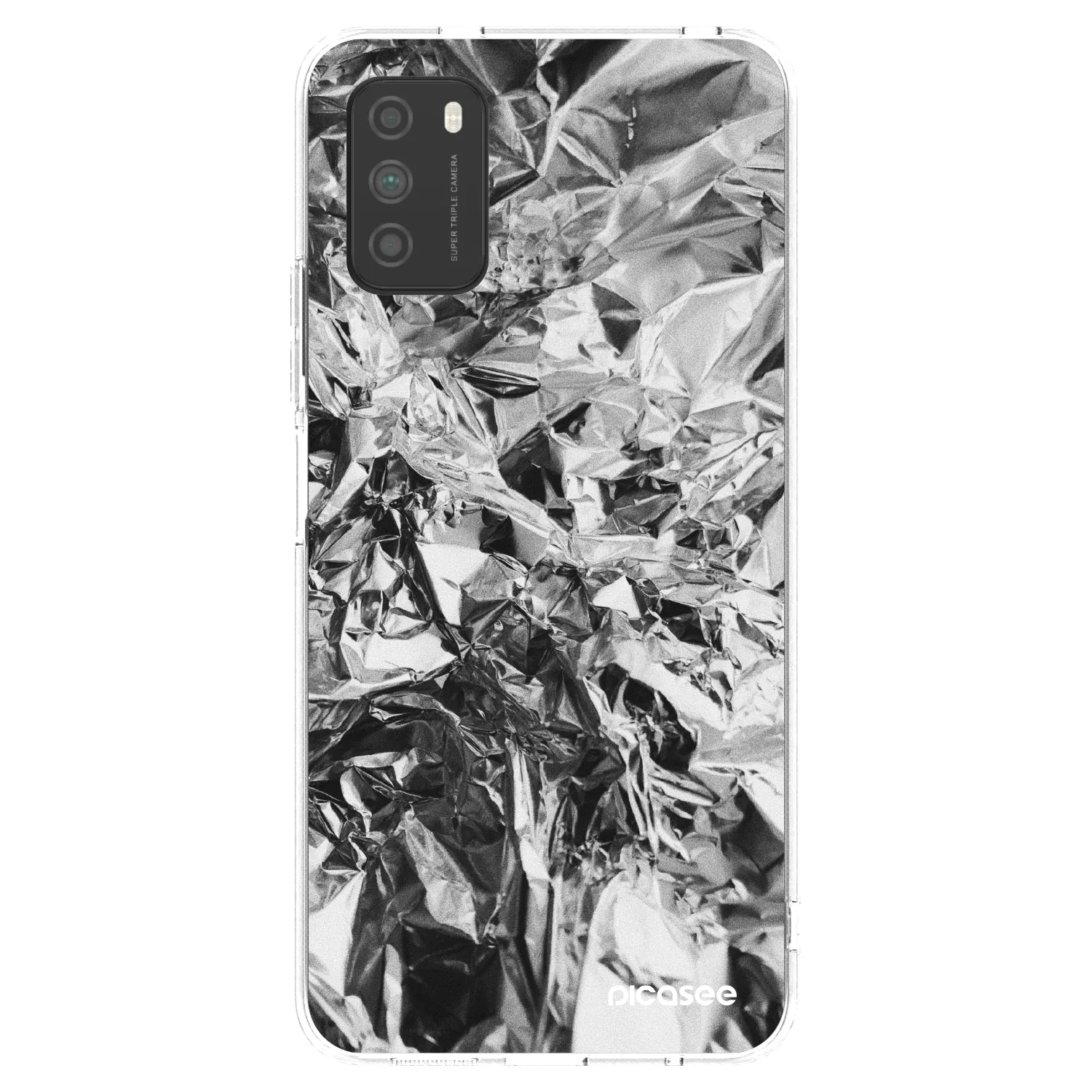 Picasee silikonski prozorni ovitek za Xiaomi Poco M3 - Chrome