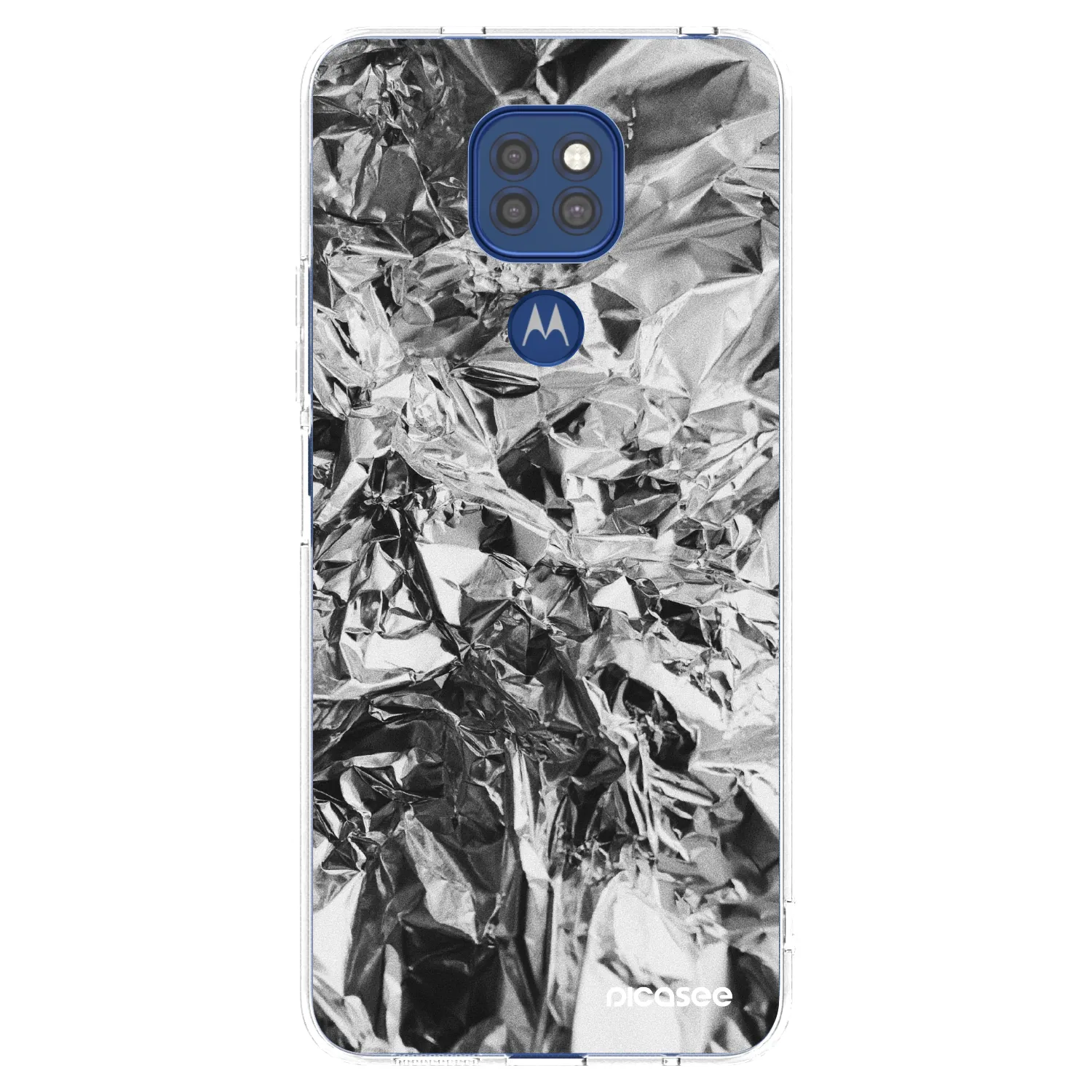 Picasee silikonski prozorni ovitek za Motorola Moto G9 Play - Chrome