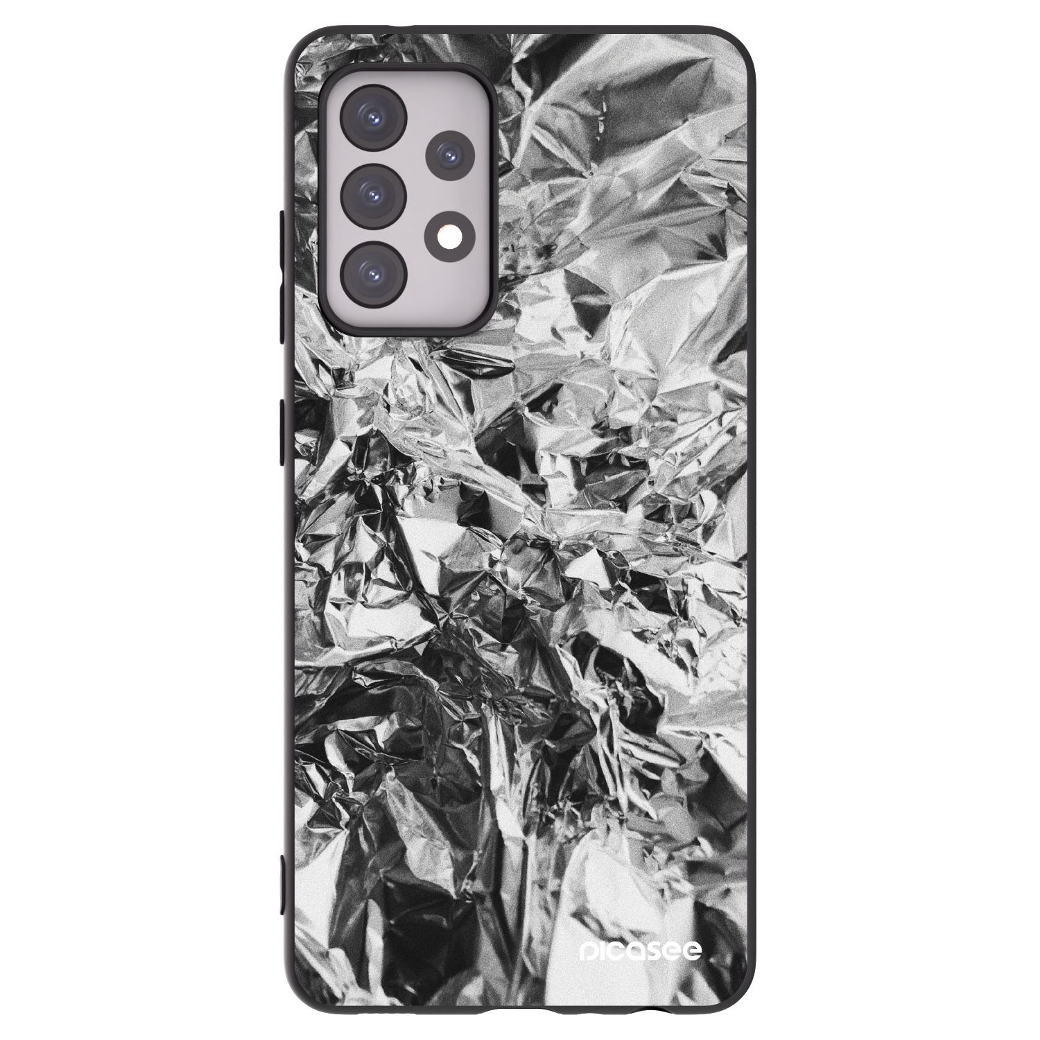 Picasee silikonski črni ovitek za Samsung Galaxy A52s 5G A528B - Chrome