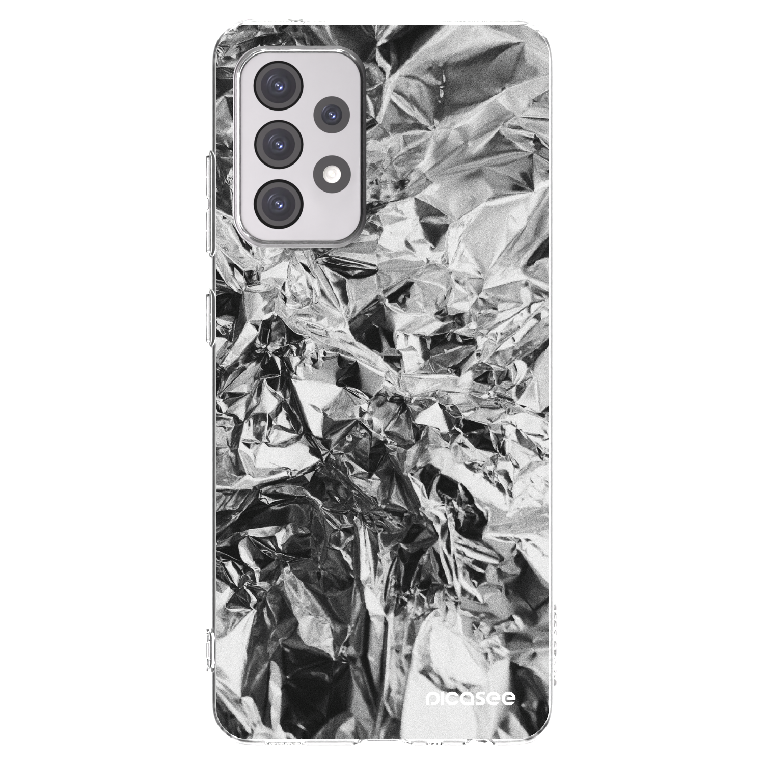 Picasee silikonski prozorni ovitek za Samsung Galaxy A52s 5G A528B - Chrome