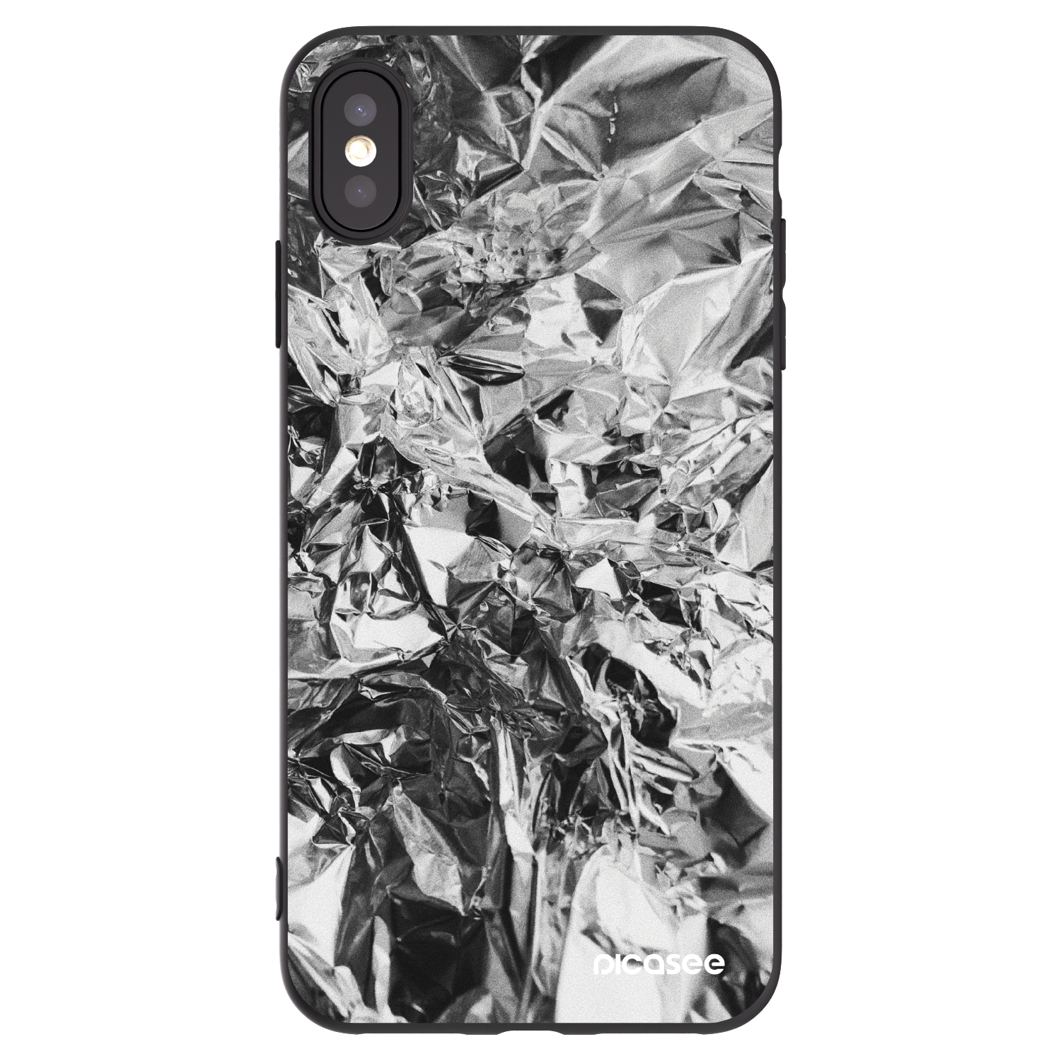 Picasee silikonski črni ovitek za Apple iPhone XS Max - Chrome