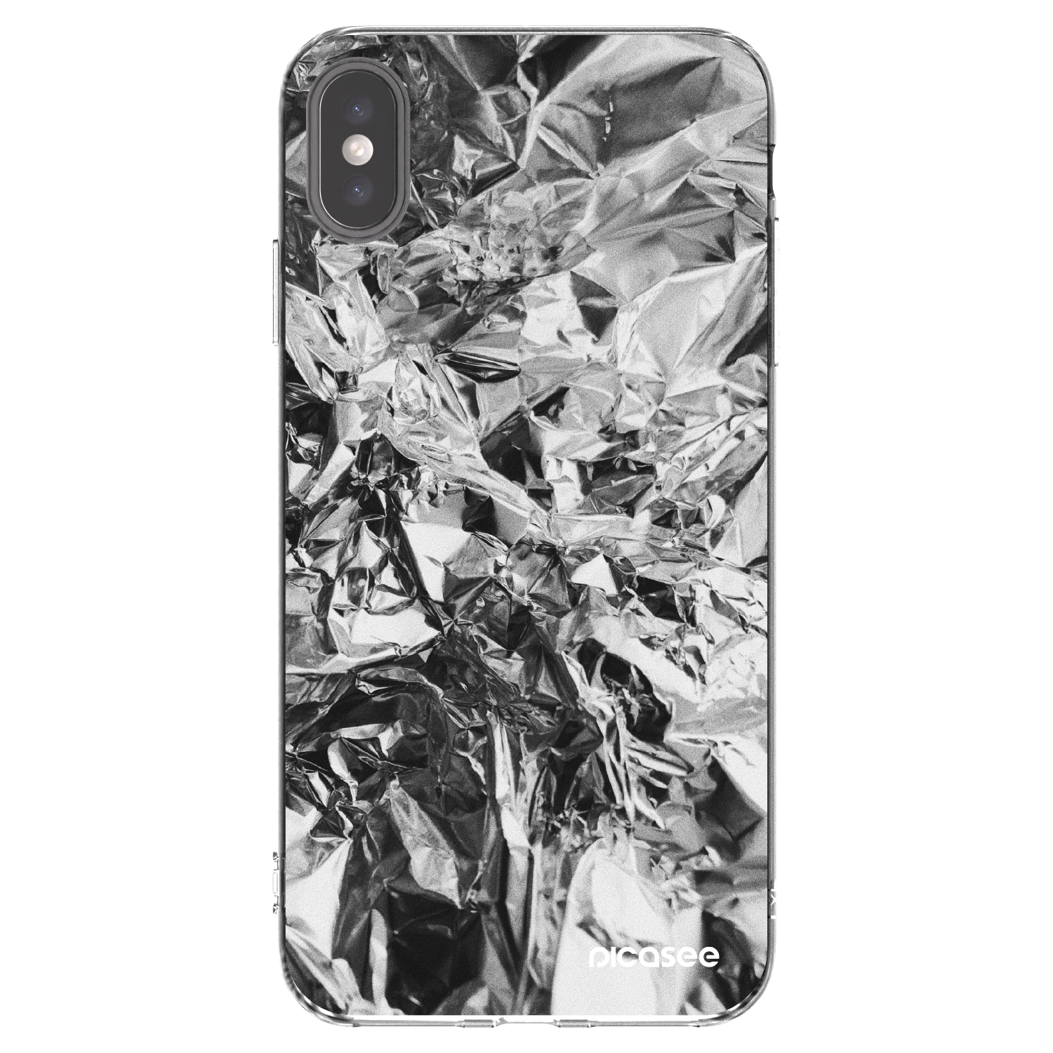 Picasee silikonski prozorni ovitek za Apple iPhone XS Max - Chrome