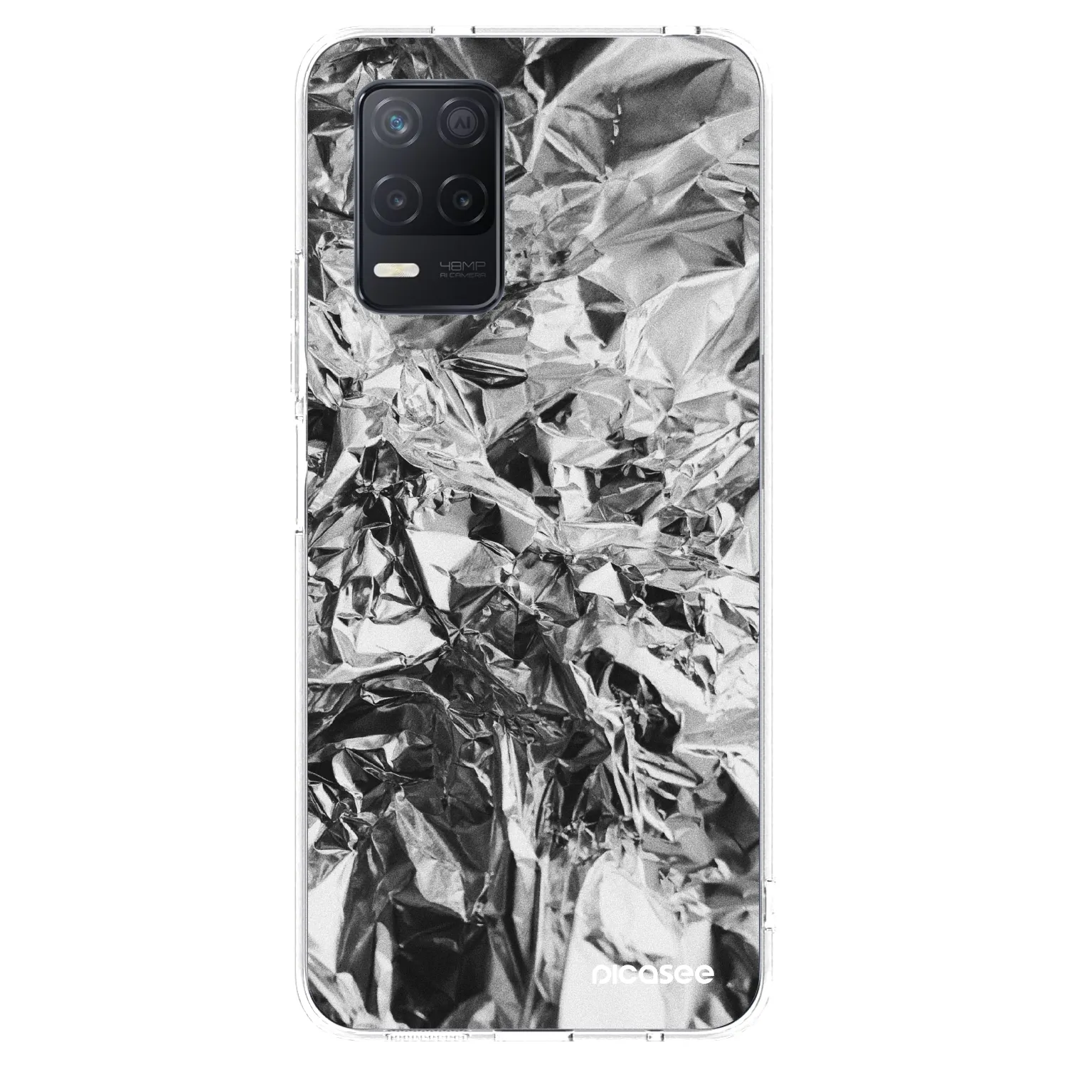 Picasee silikonski prozorni ovitek za Realme 8 5G - Chrome