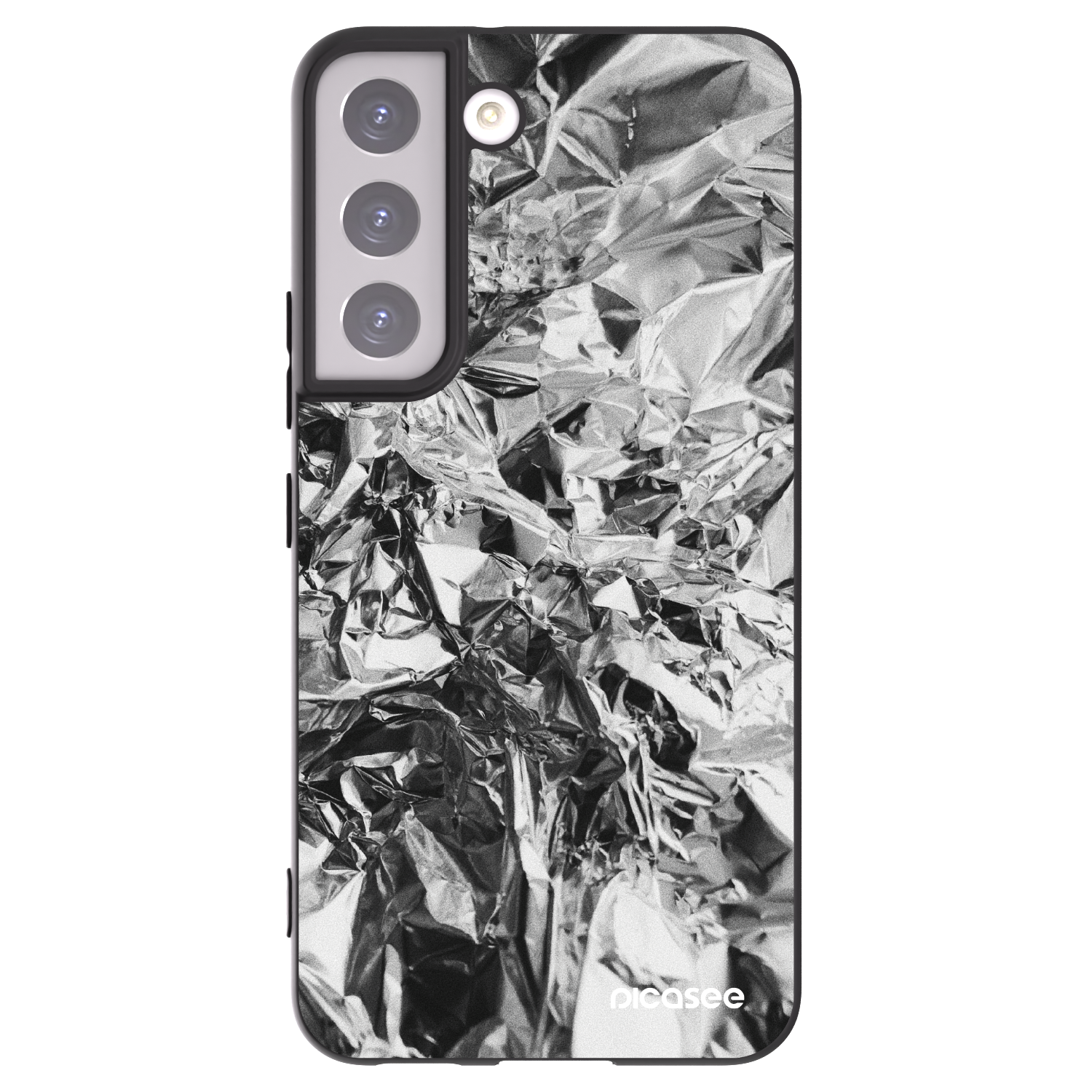 Picasee silikonski črni ovitek za Samsung Galaxy S22 5G - Chrome