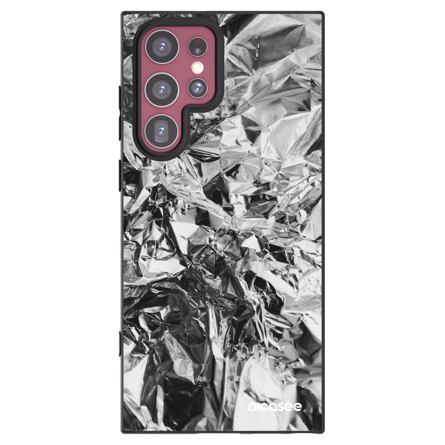 Picasee silikonski črni ovitek za Samsung Galaxy S22 Ultra 5G - Chrome