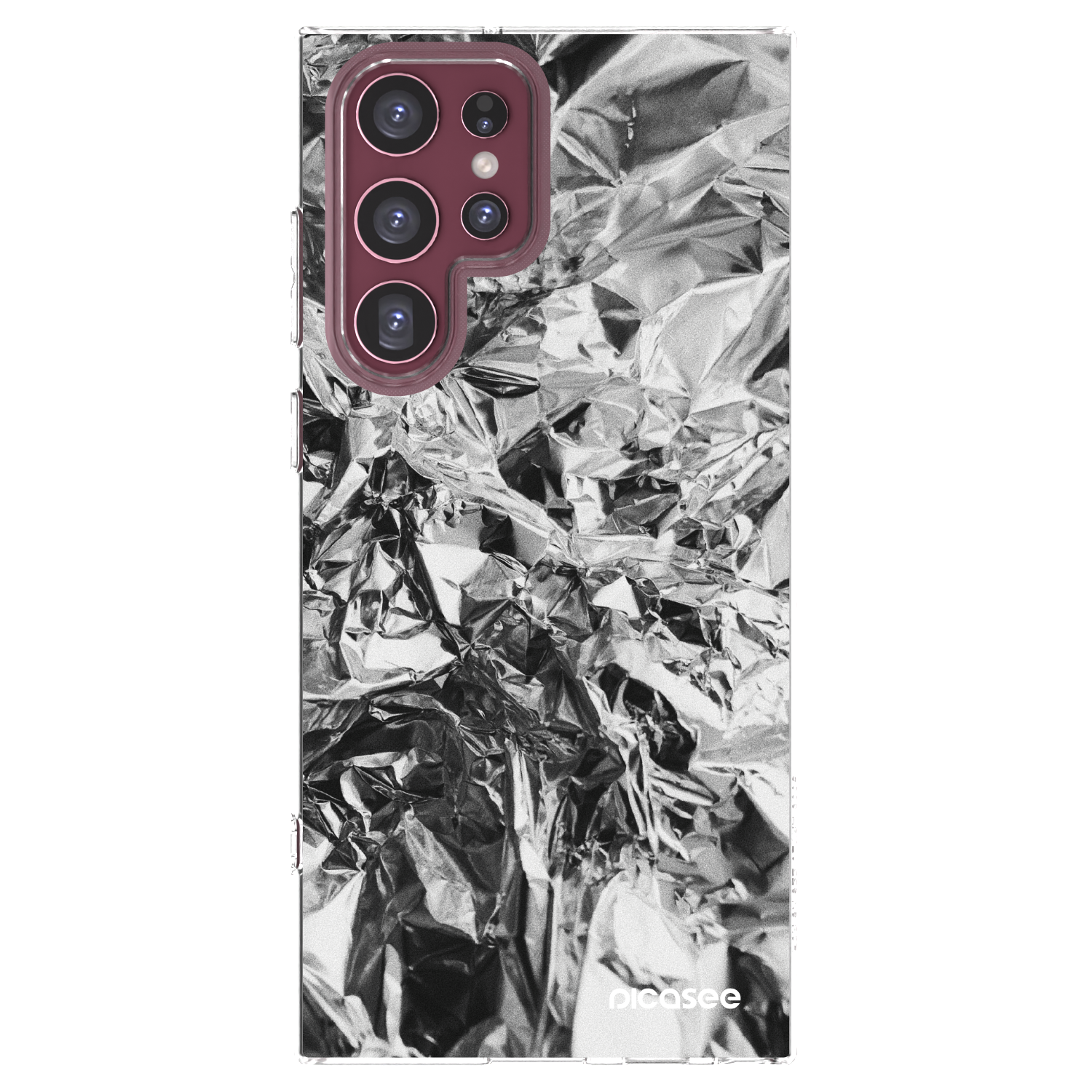 Picasee silikonski prozorni ovitek za Samsung Galaxy S22 Ultra 5G - Chrome