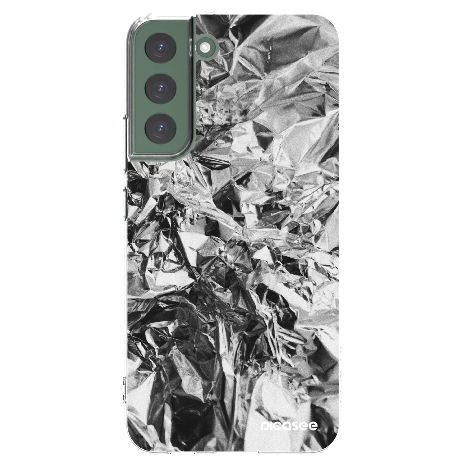 Picasee silikonski prozorni ovitek za Samsung Galaxy S22+ 5G - Chrome