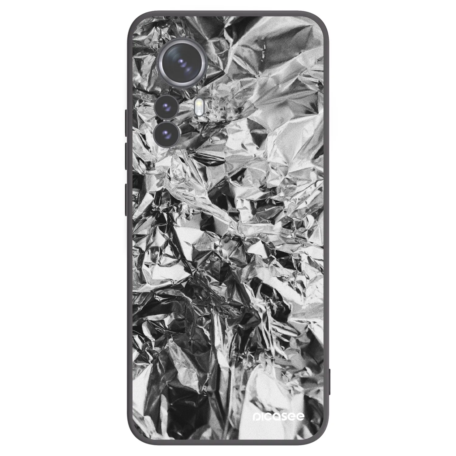 Picasee silikonski črni ovitek za Xiaomi 12 Pro - Chrome