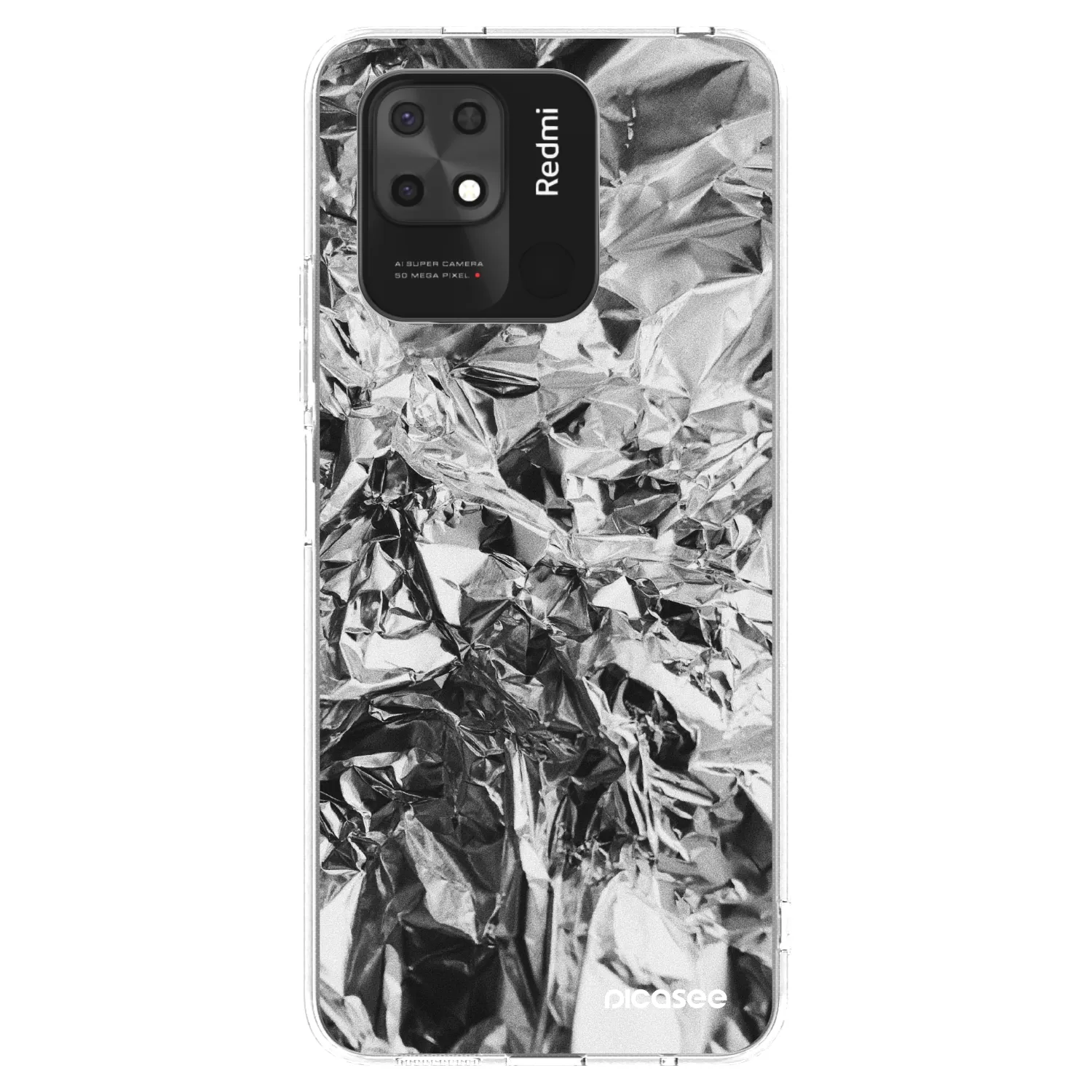 Picasee silikonski prozorni ovitek za Xiaomi Redmi 10C - Chrome