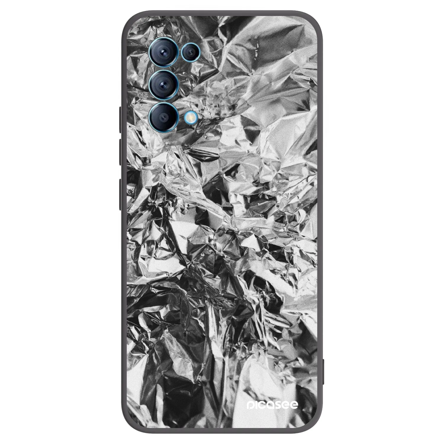 Picasee silikonski črni ovitek za OPPO Reno 5 5G - Chrome