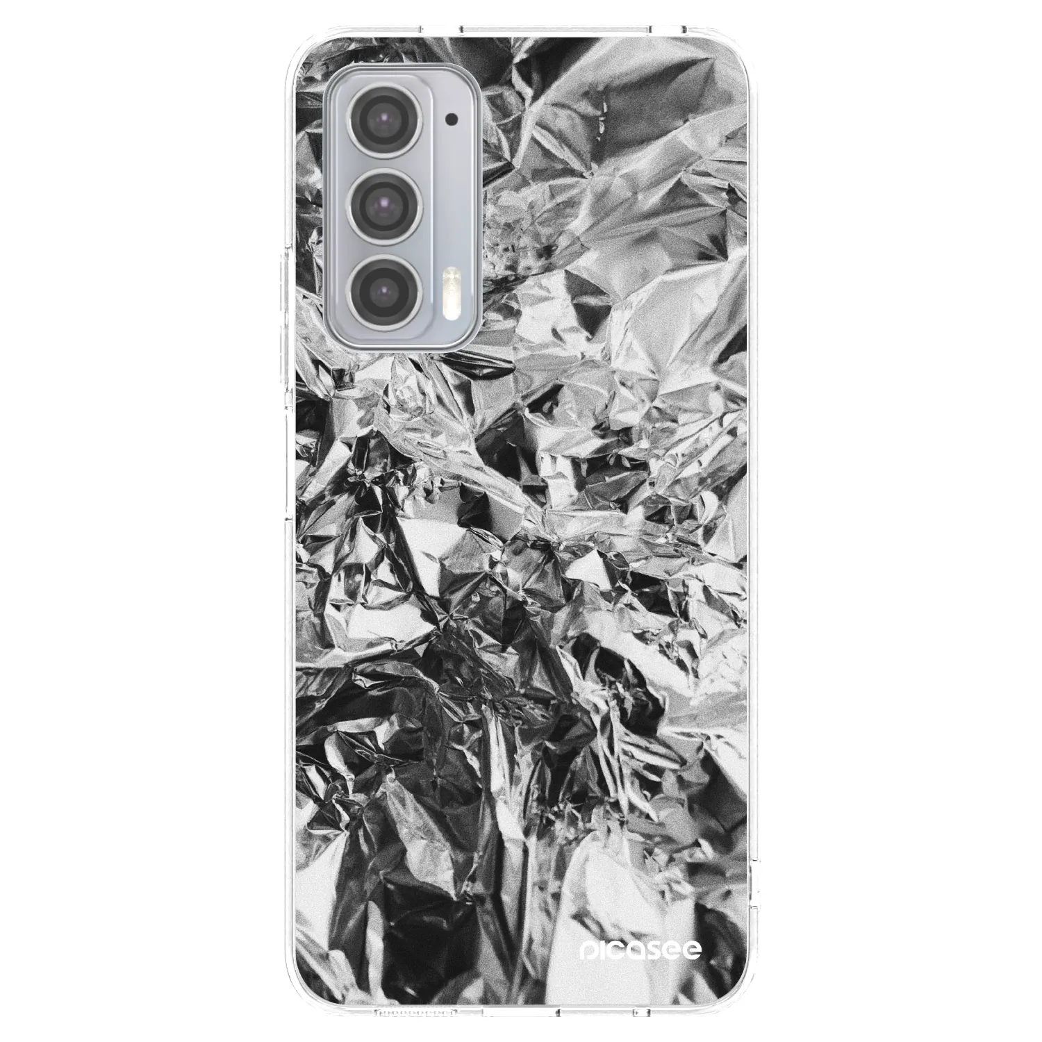 Picasee silikonski prozorni ovitek za Motorola Edge 20 - Chrome