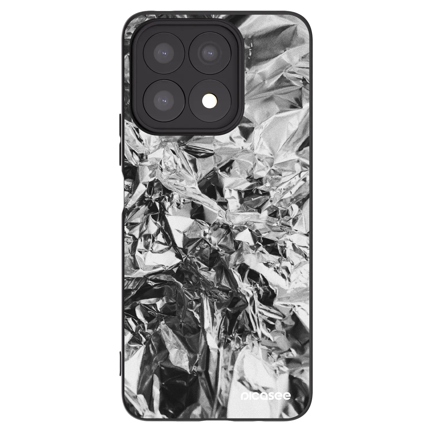 Picasee silikonski črni ovitek za Honor X8a - Chrome
