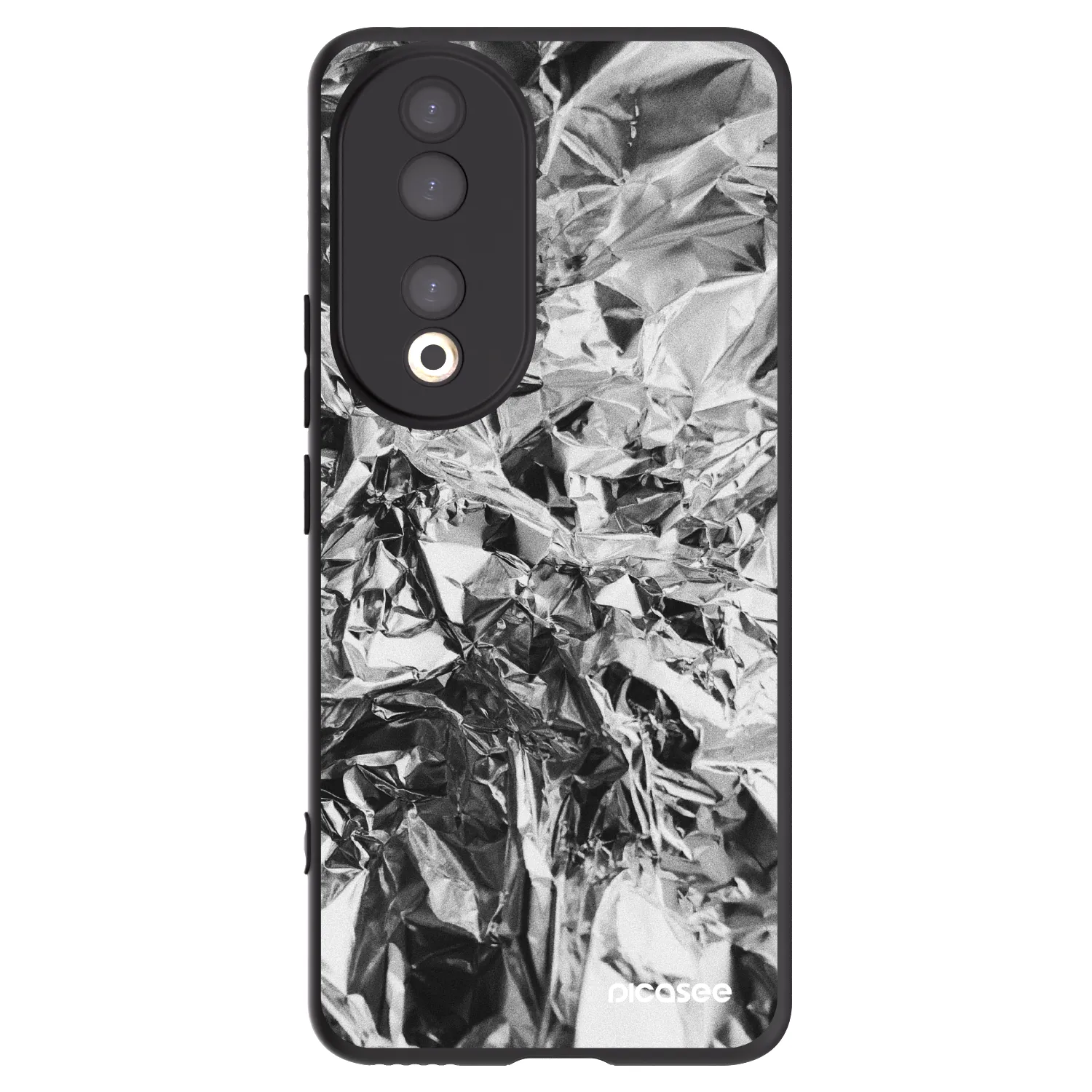Picasee silikonski črni ovitek za Honor 90 5G - Chrome